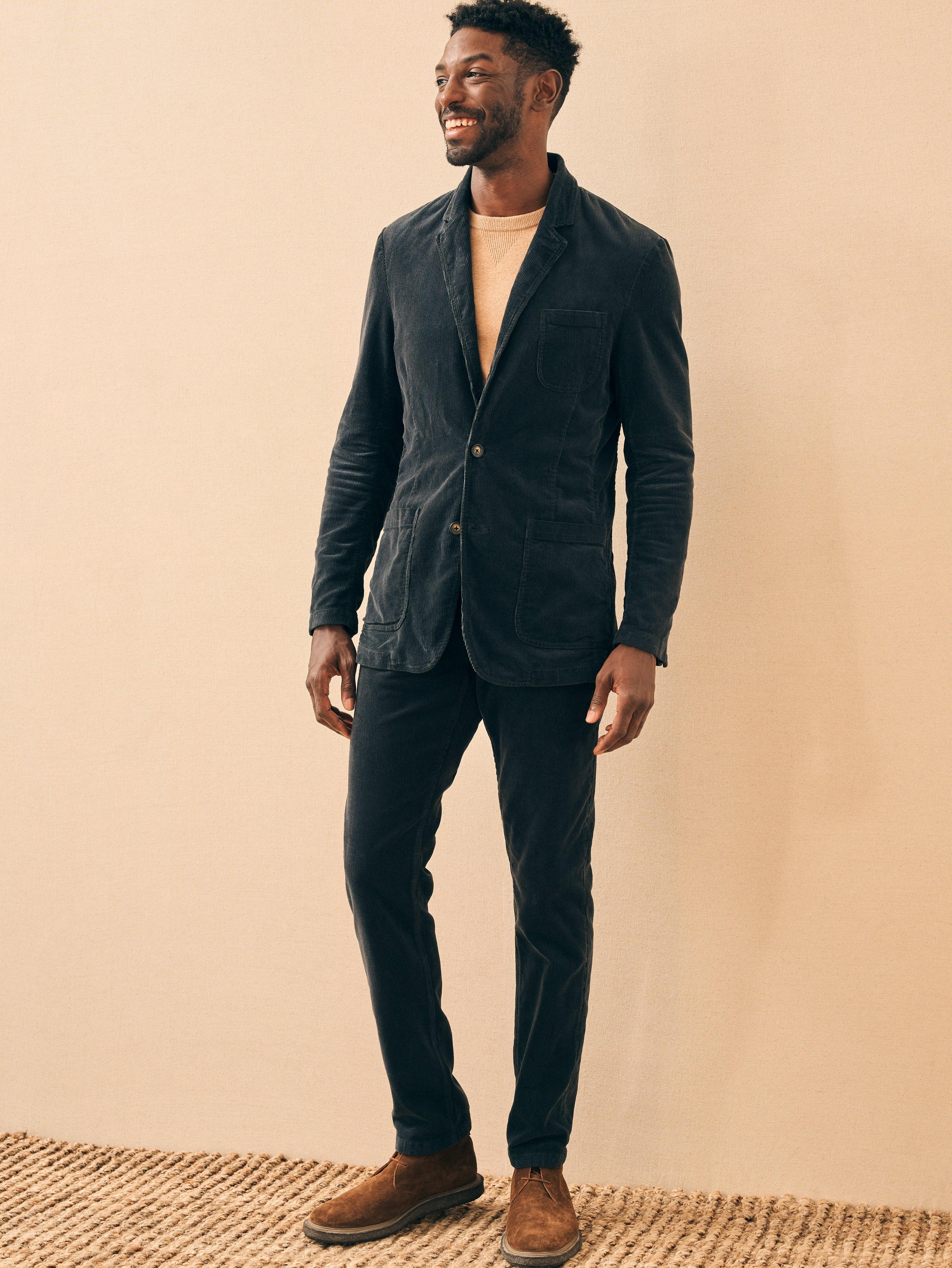 Stretch Corduroy Blazer - Midnight