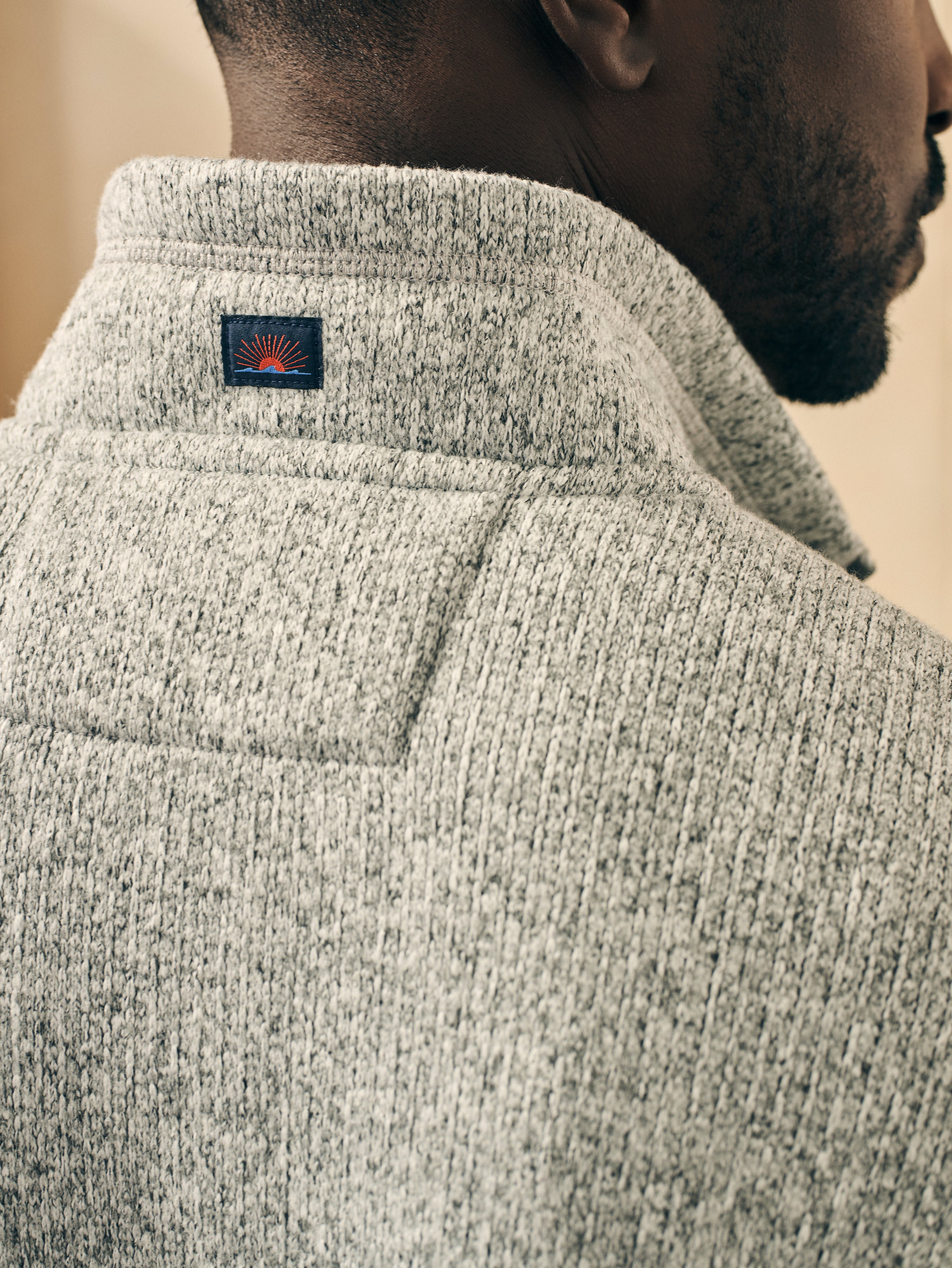 Sweater Fleece Full Zip - Light Granite