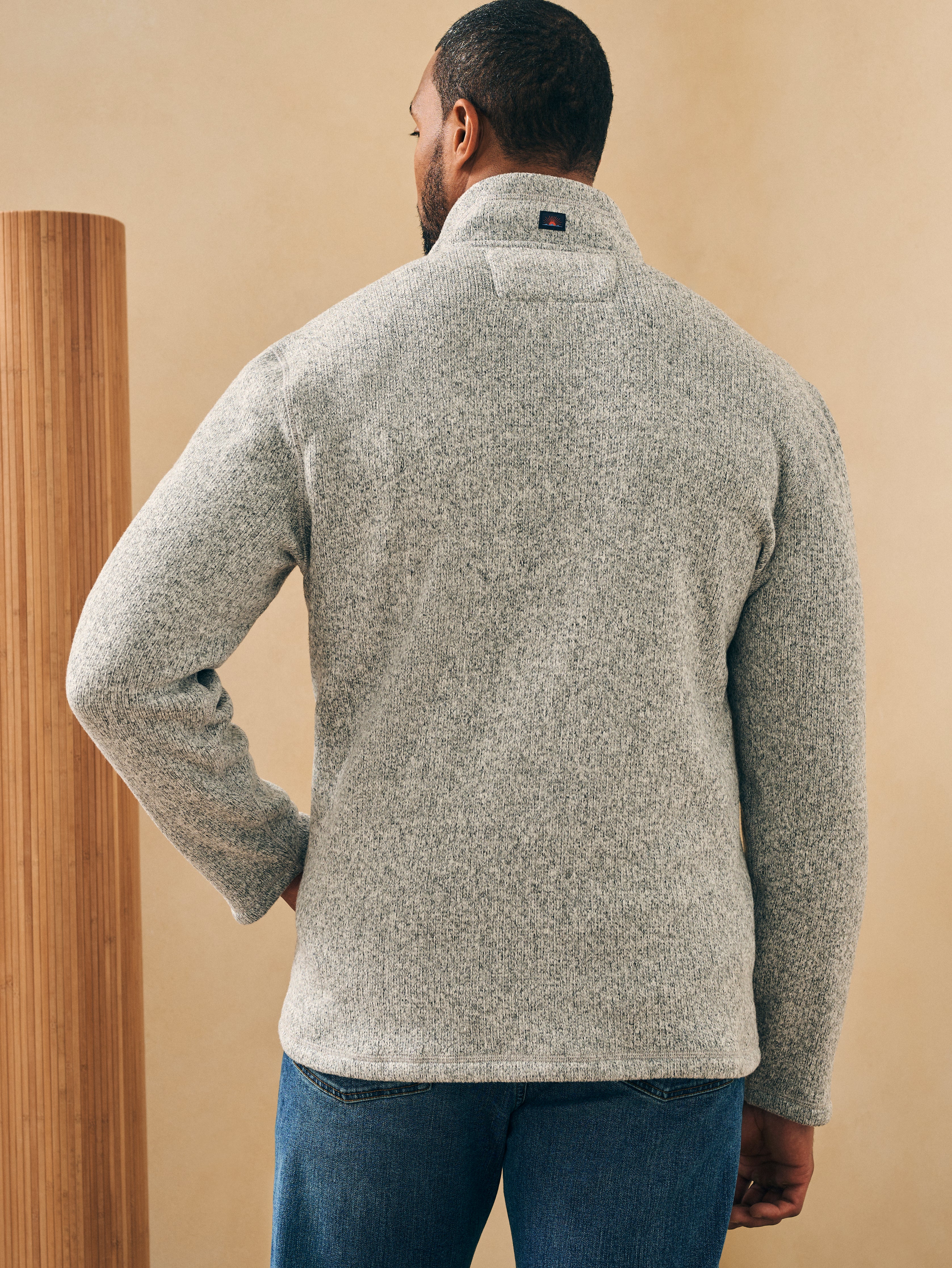 Sweater Fleece Full Zip - Light Granite