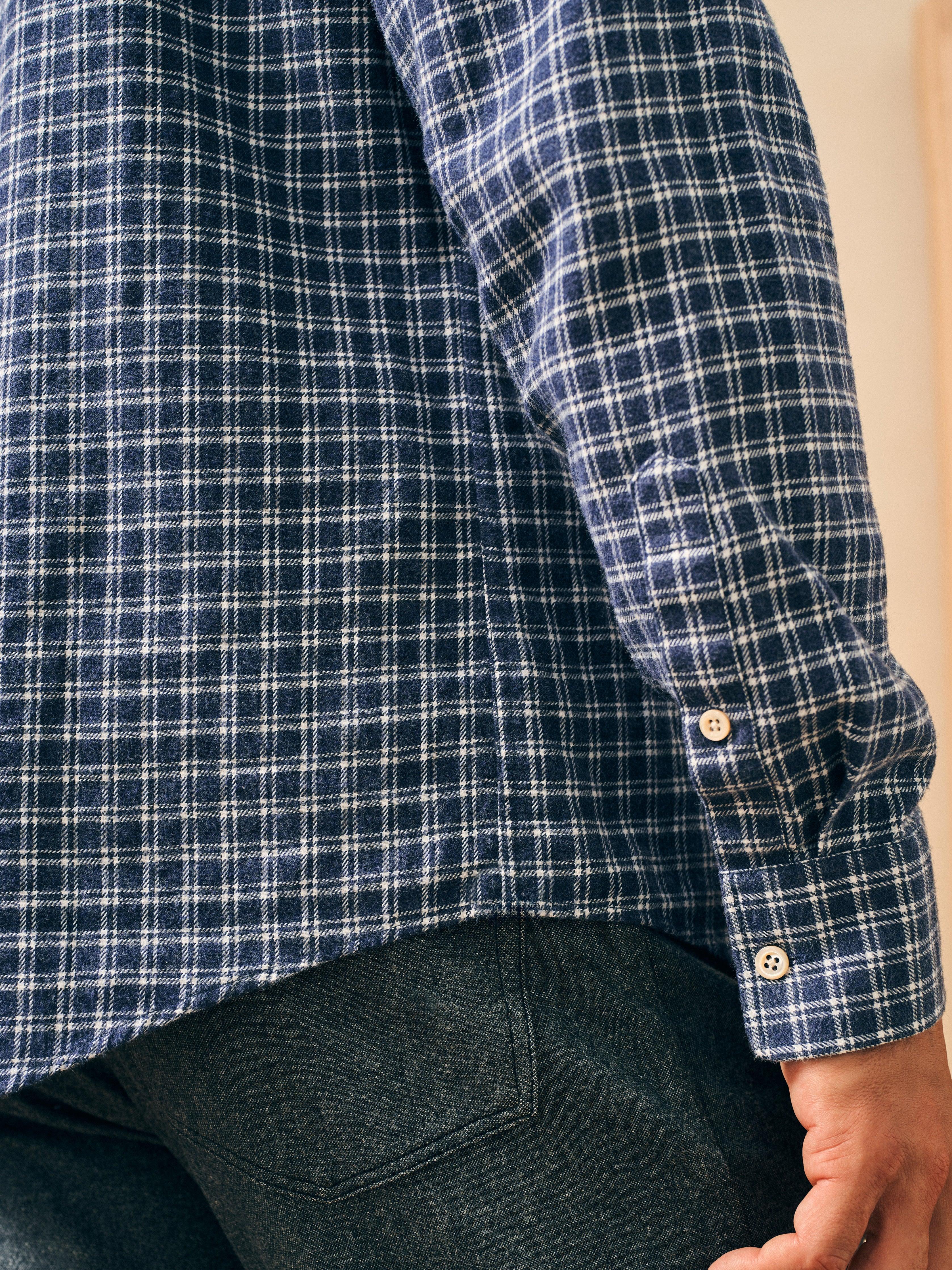 Reserve Flannel Shirt - Navy White Check