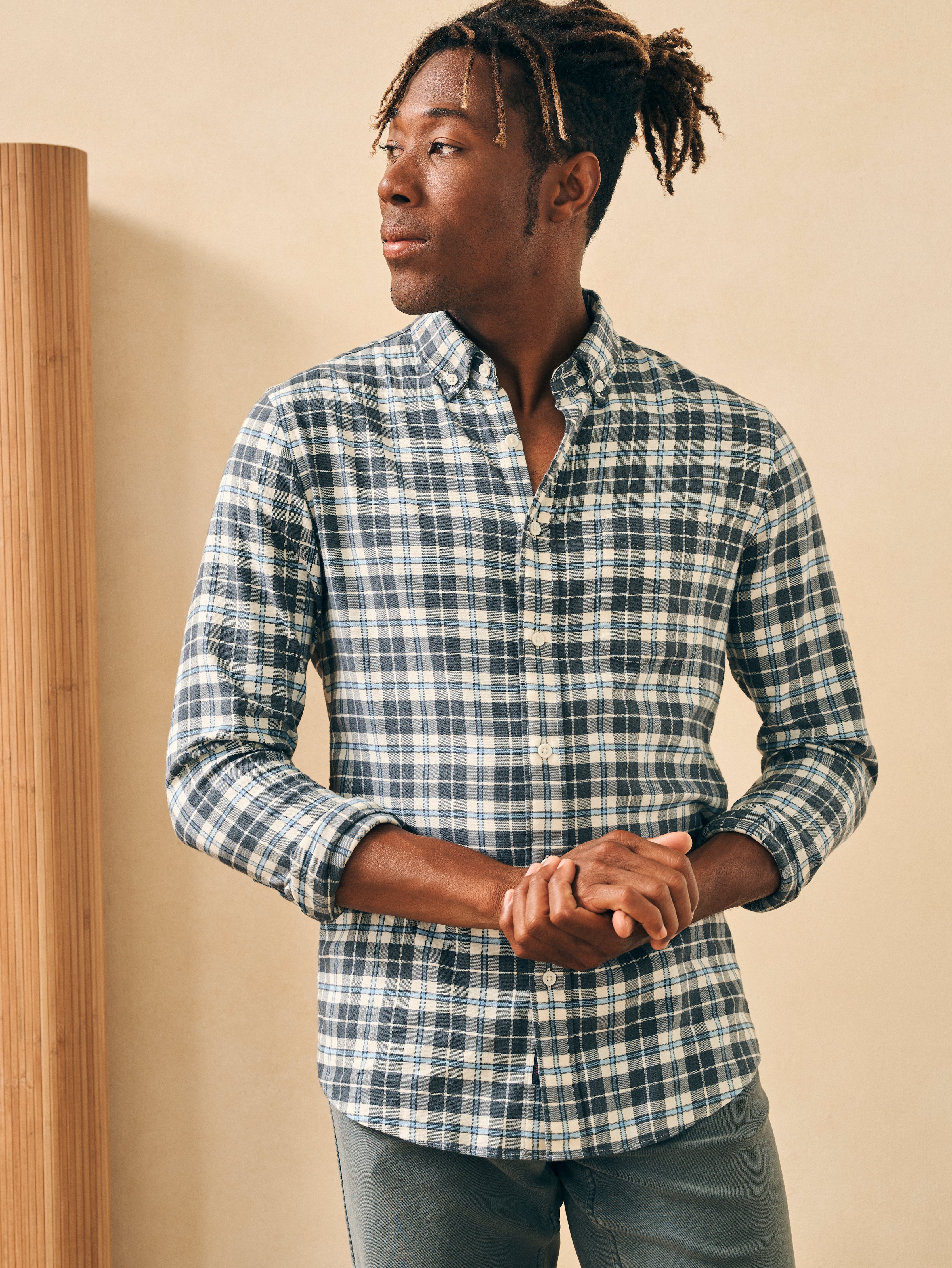 Featherweight Flannel Shirt - Key Rock Plaid