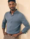 Houndstooth Knit Shirt - Navy Houndstooth