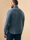 Houndstooth Knit Shirt - Navy Houndstooth