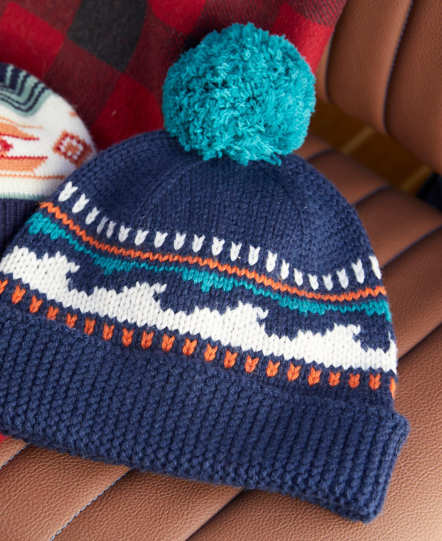 Waves Pom Beanie - Navy