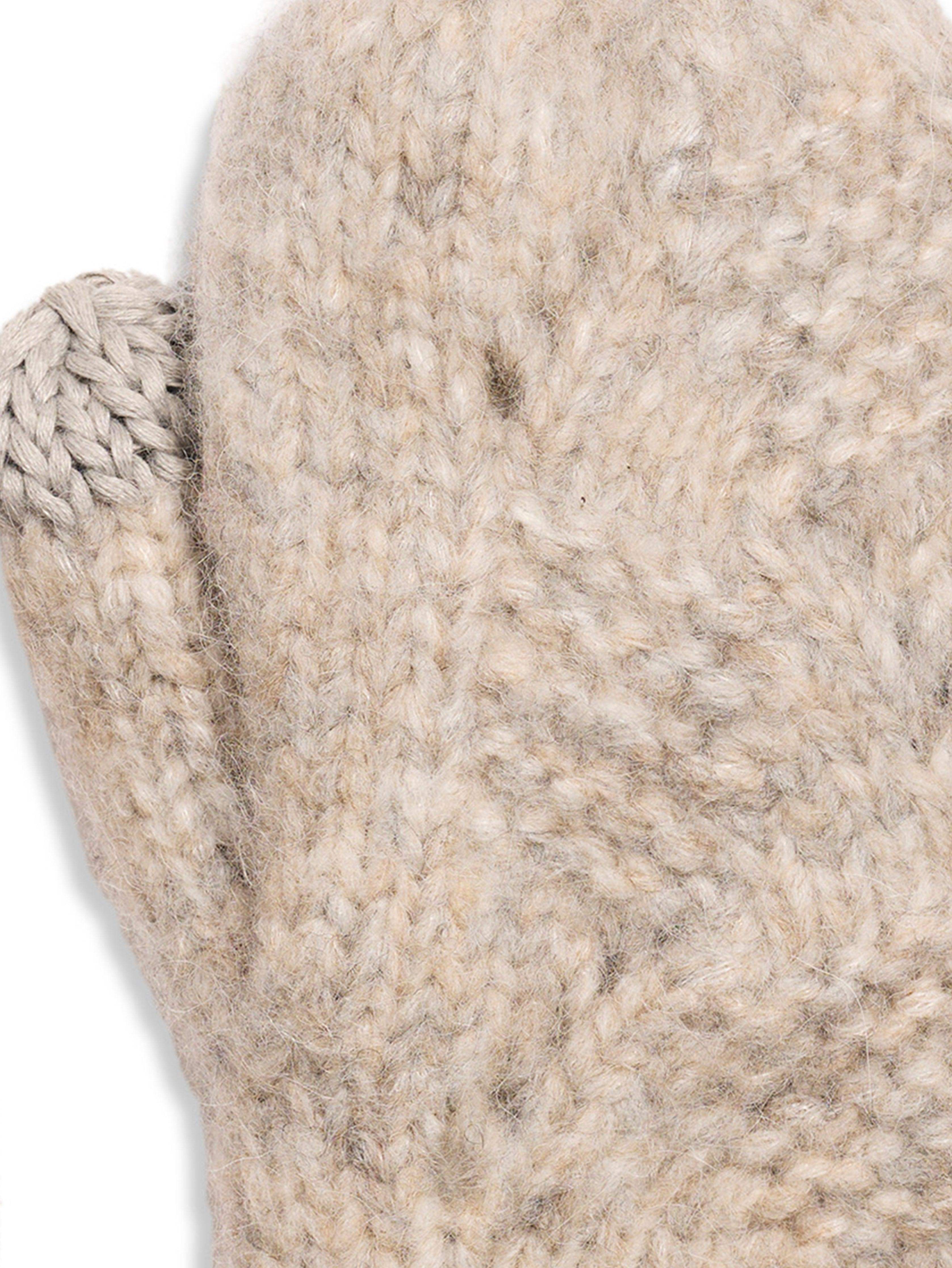 Marled Cable Mittens - Driftwood