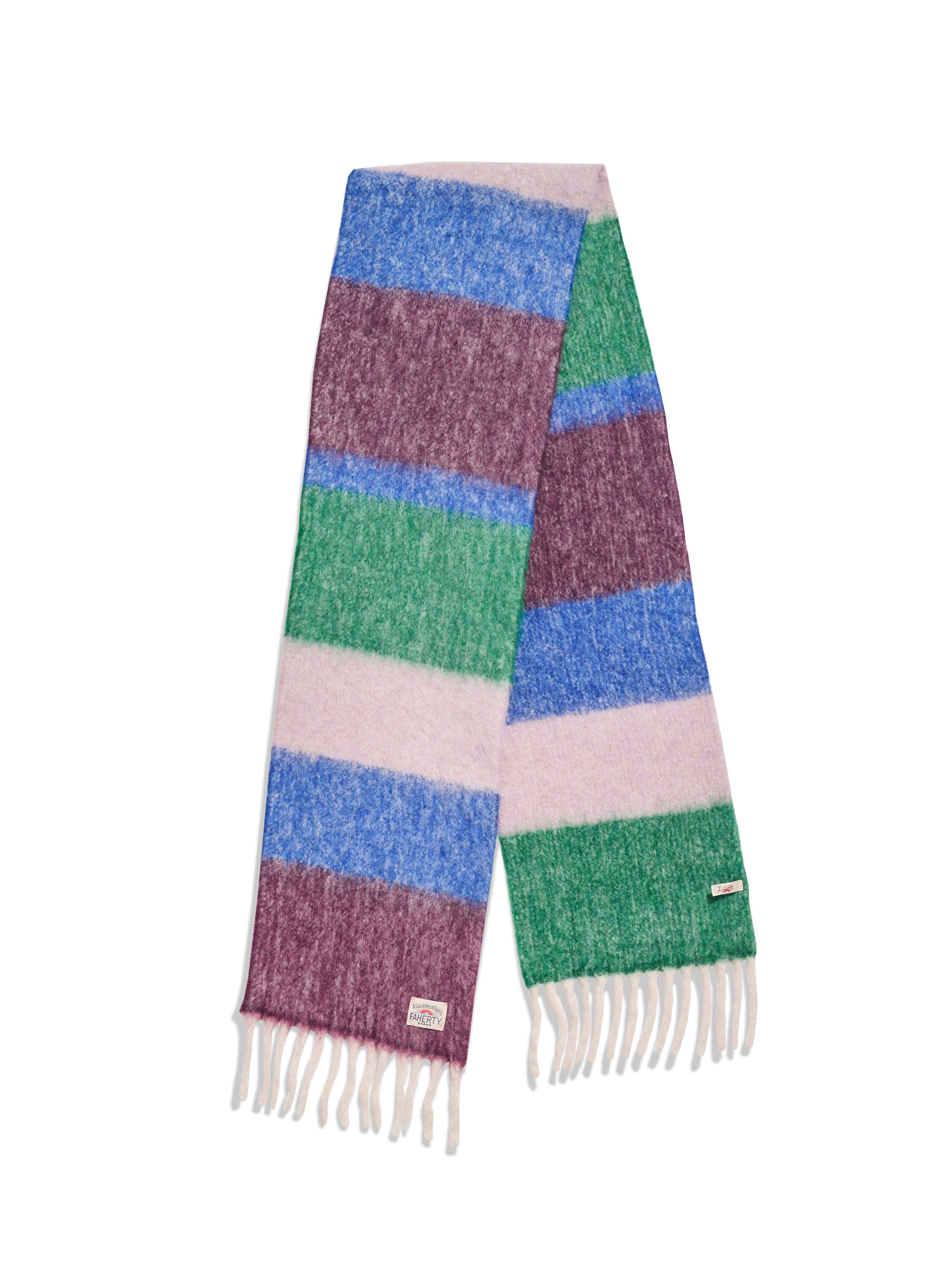 Block Stripe Alpaca Scarf