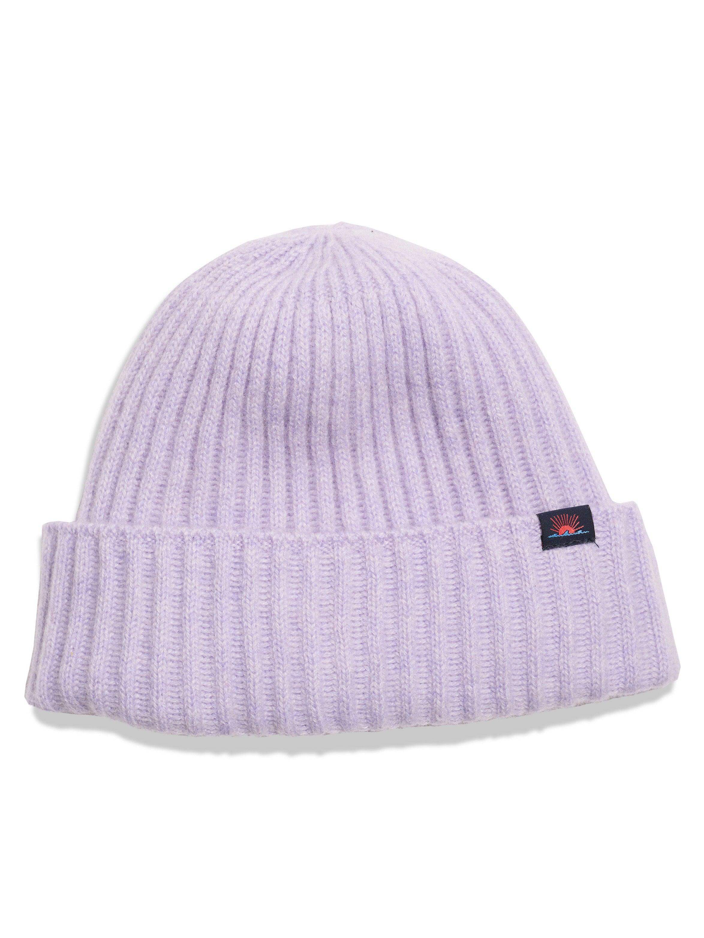 Cashmere Ribbed Beanie - Lavender