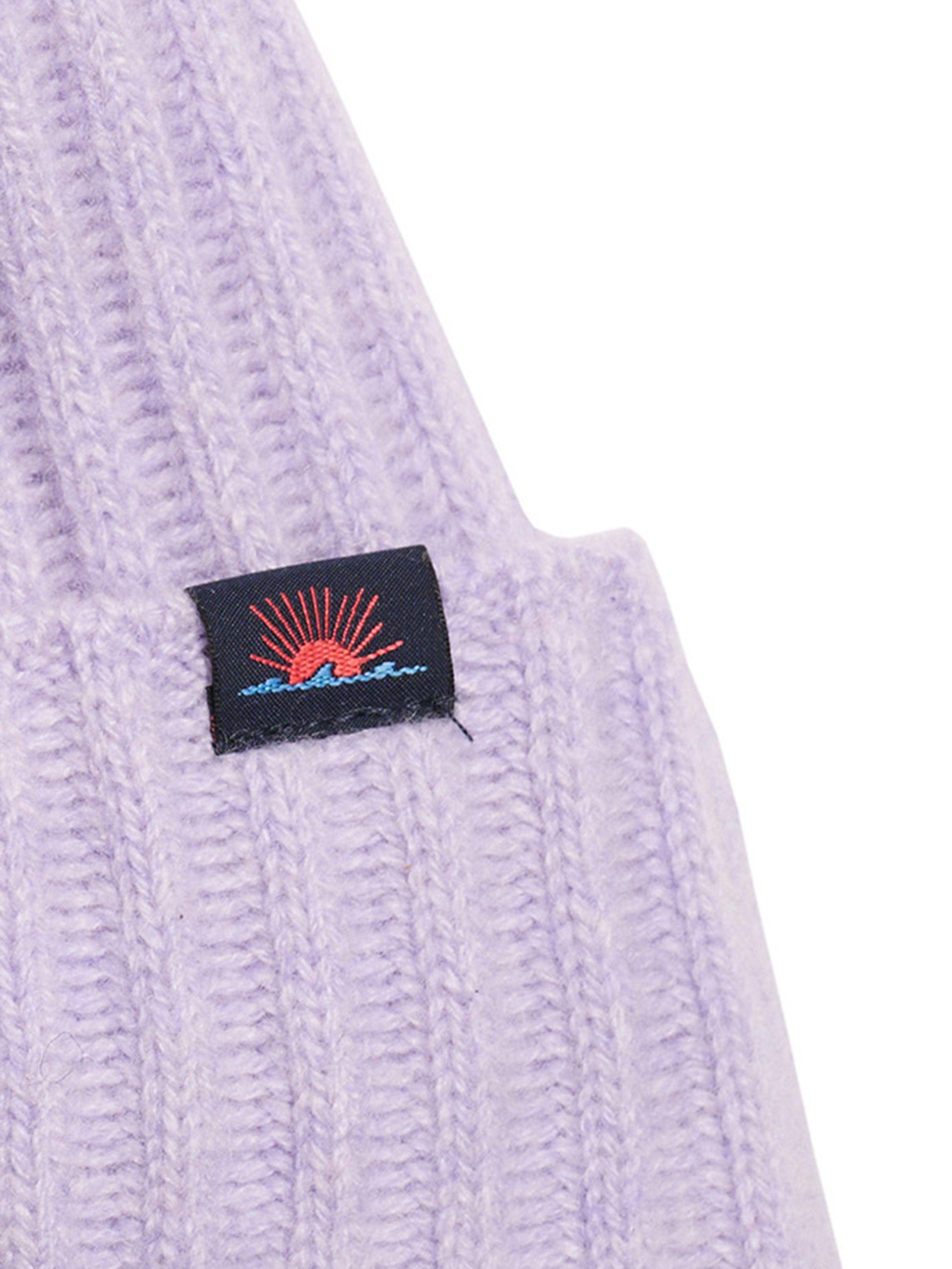 Cashmere Ribbed Beanie - Lavender