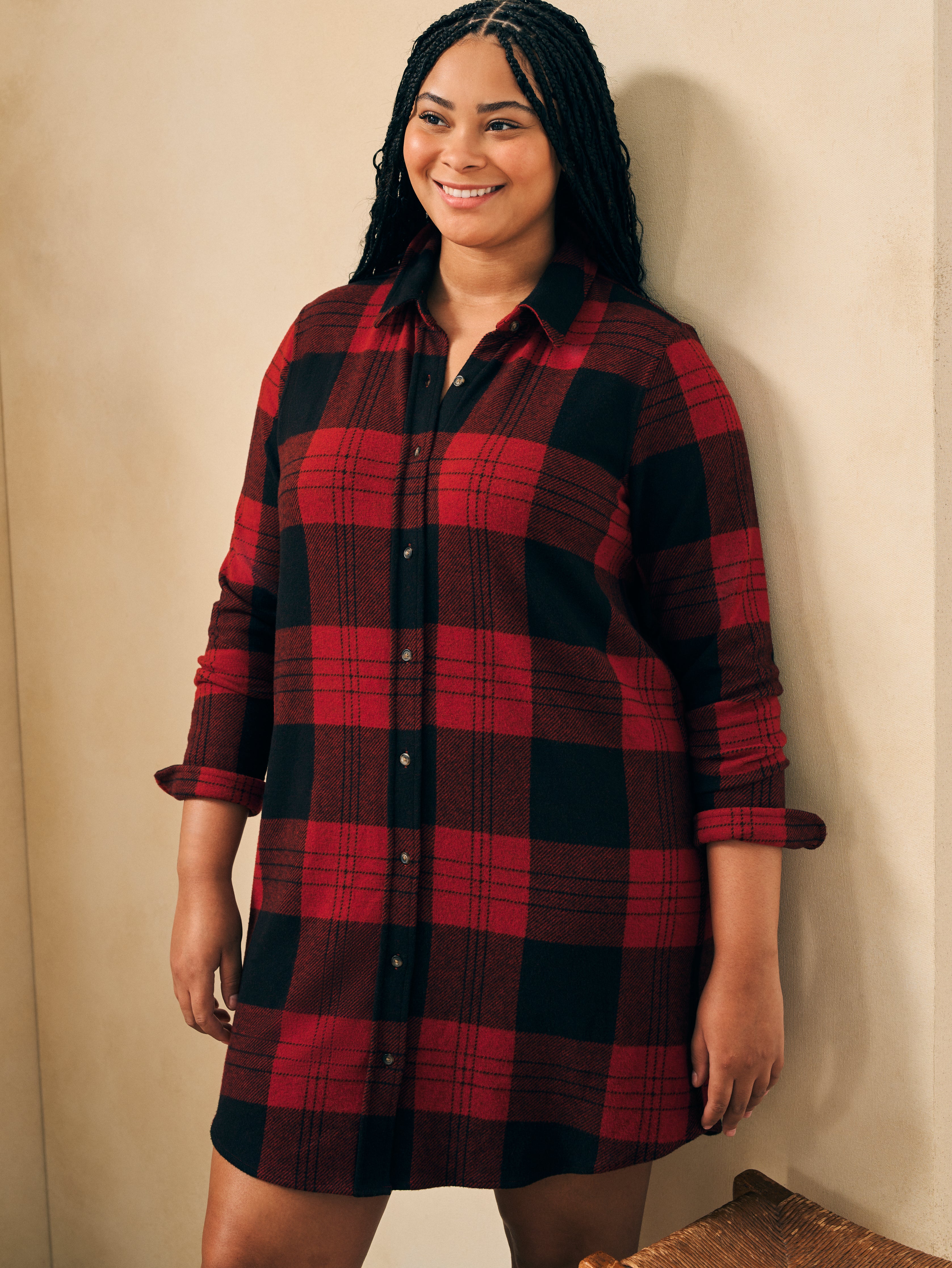 Legend™ Sweater Dress - Orchard House Plaid