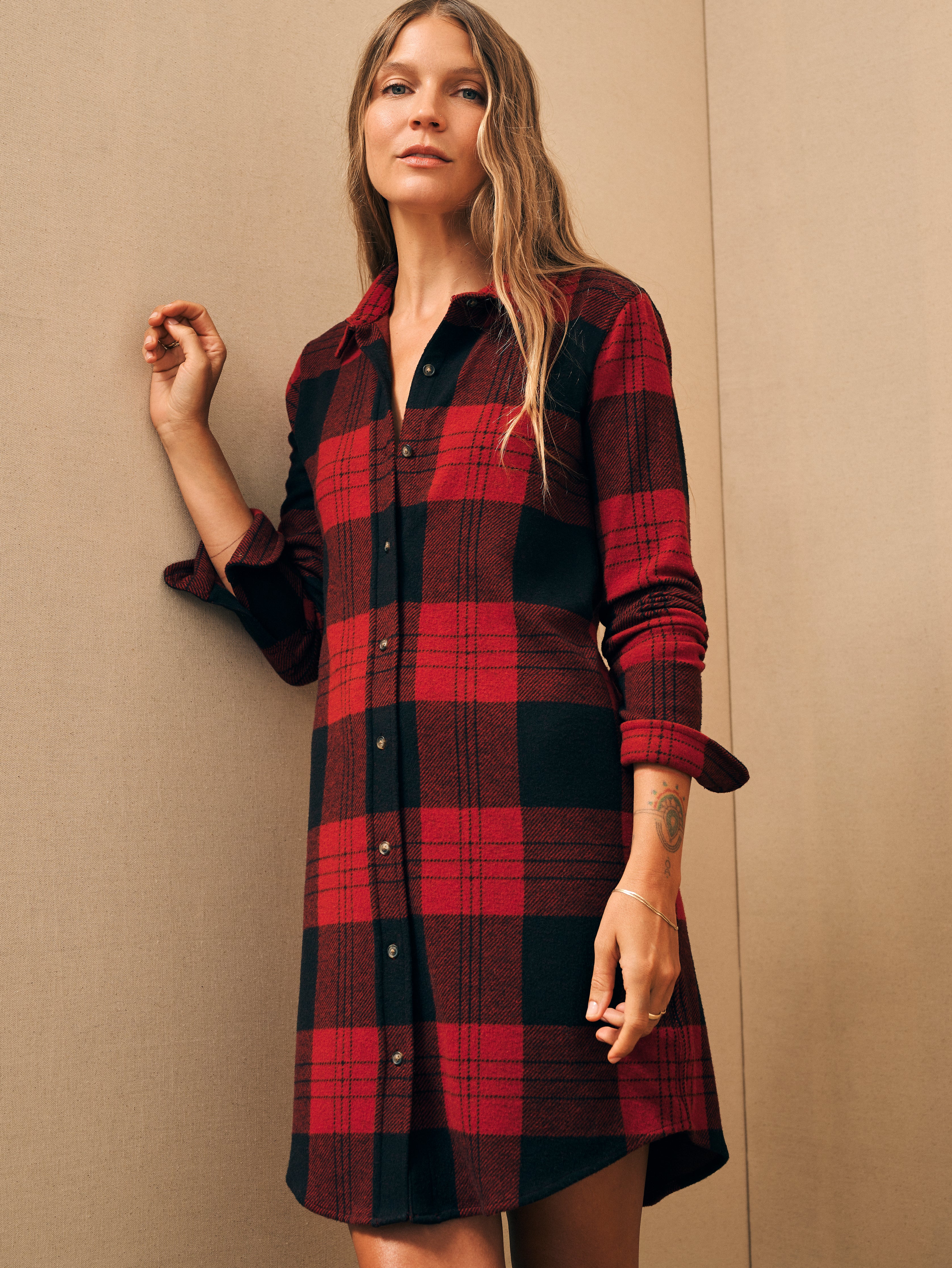 Legend™ Sweater Dress - Orchard House Plaid