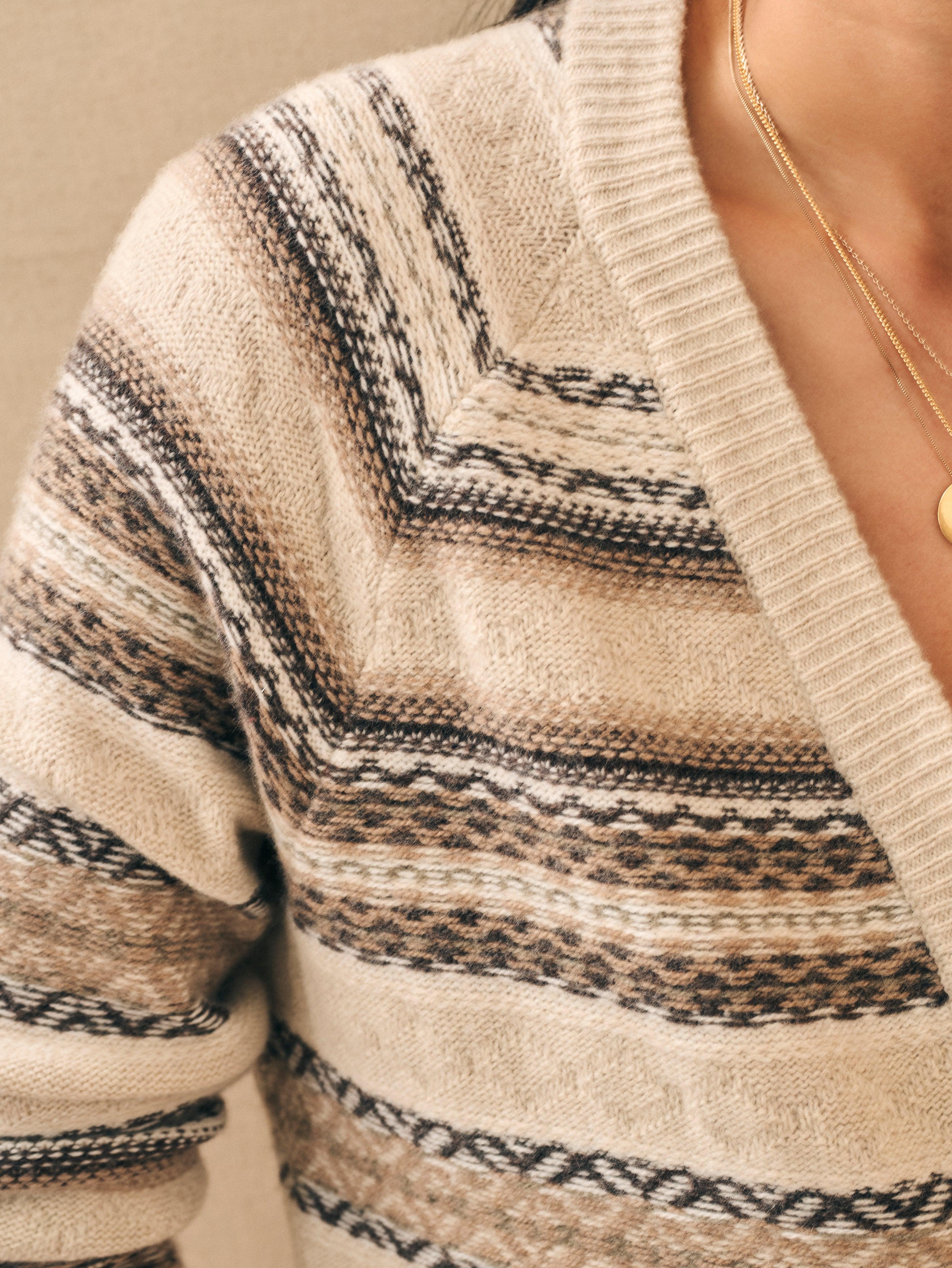 Highland Fair Isle Cardigan - Neutral Multi