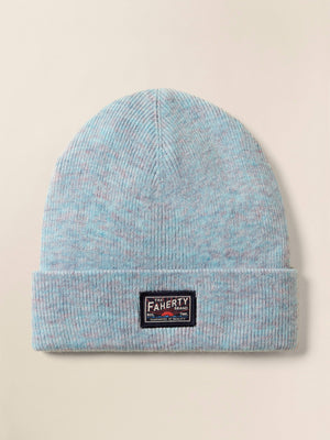Faherty Logo Beanie - Montana Blue