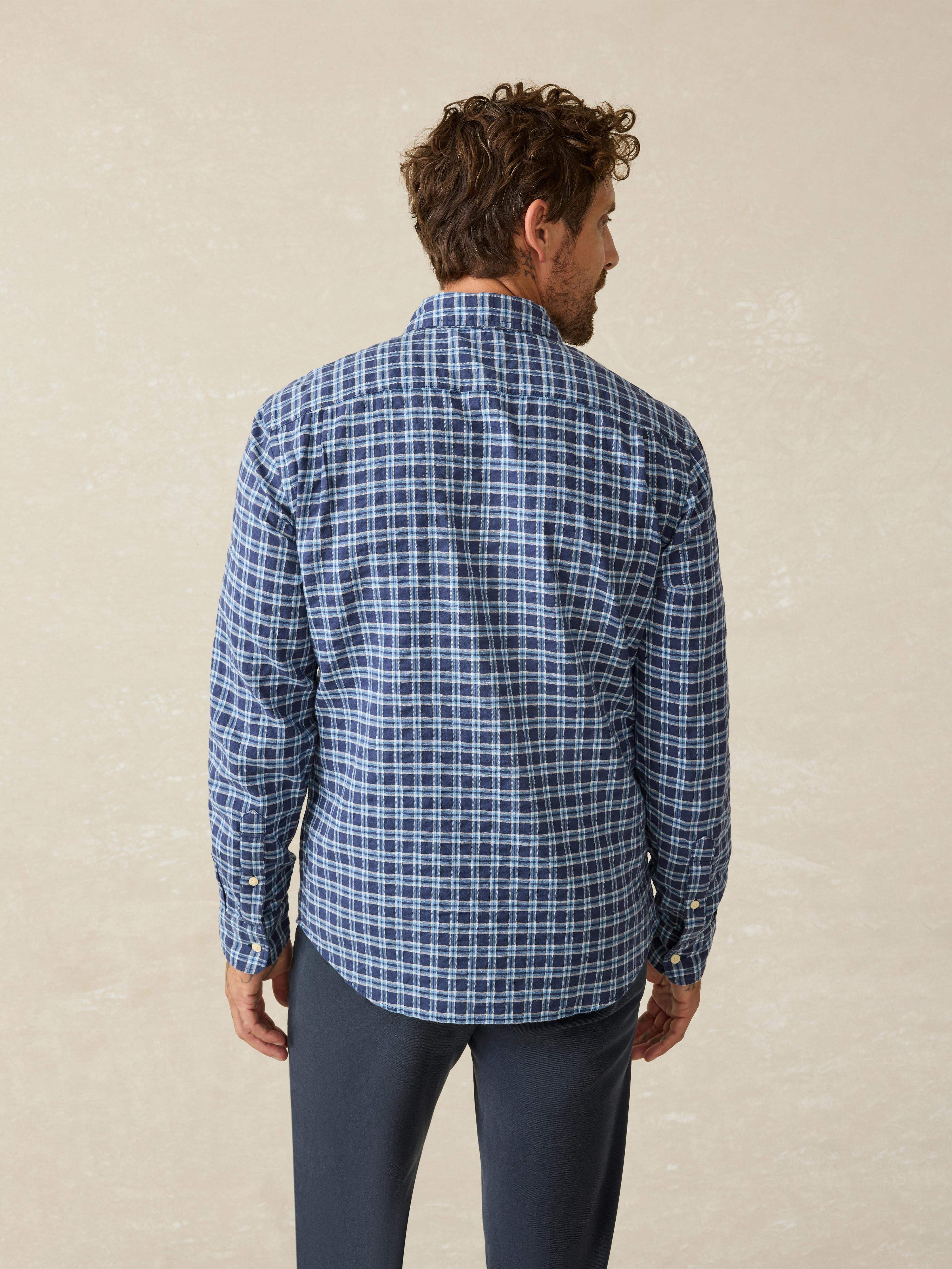 Delray Shirt - Navy Vista Plaid