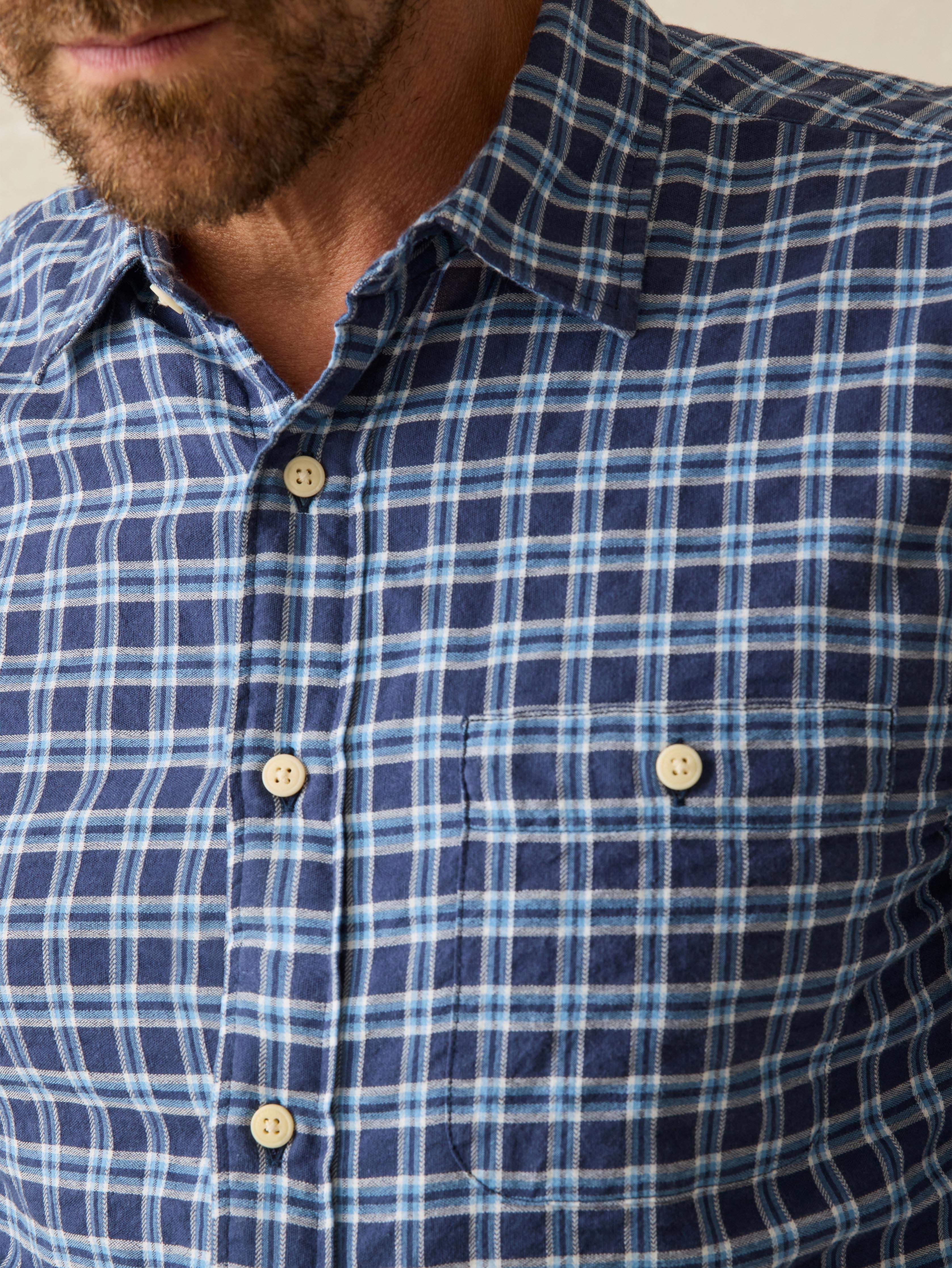 Delray Shirt - Navy Vista Plaid