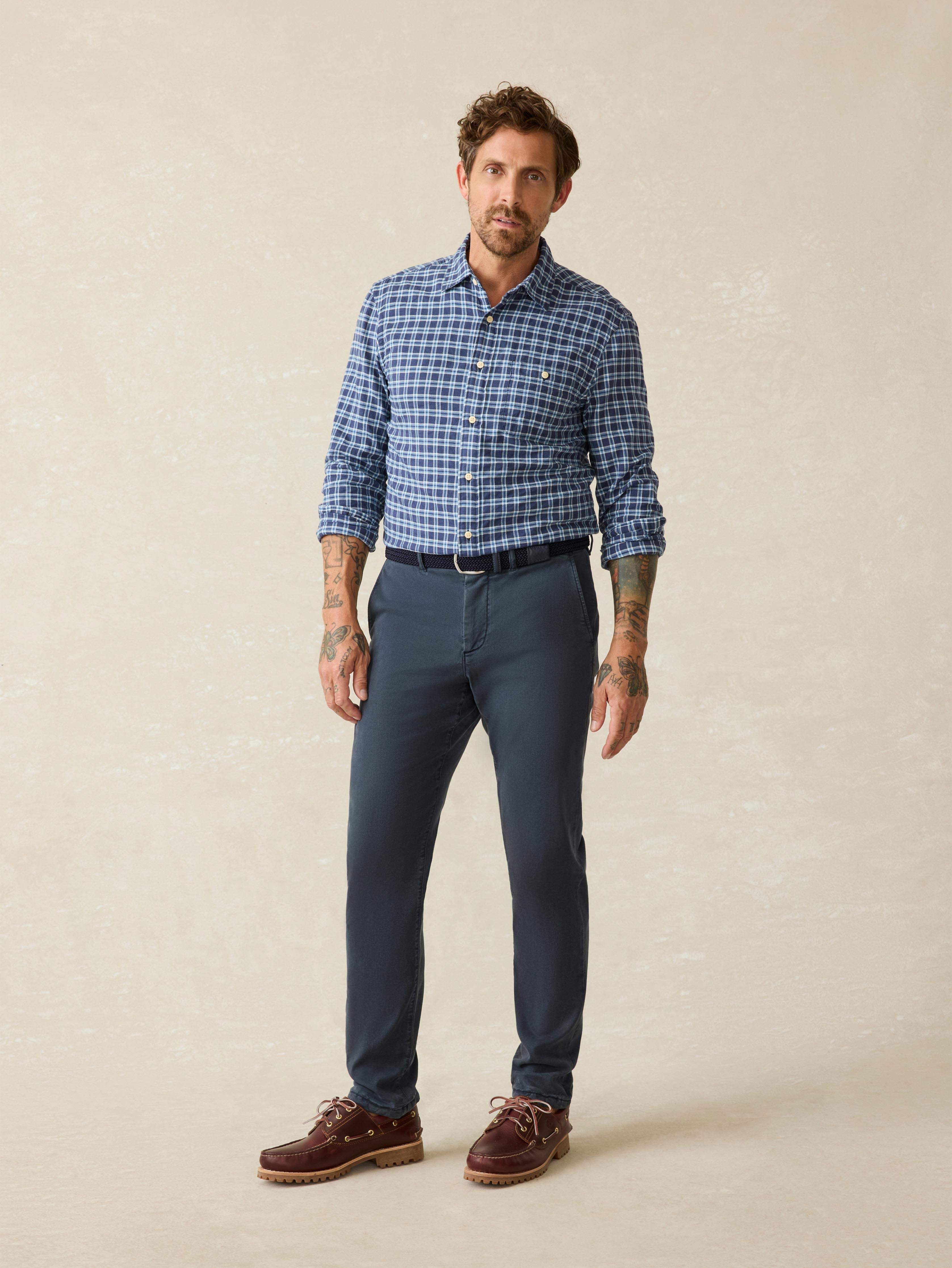 Delray Shirt - Navy Vista Plaid