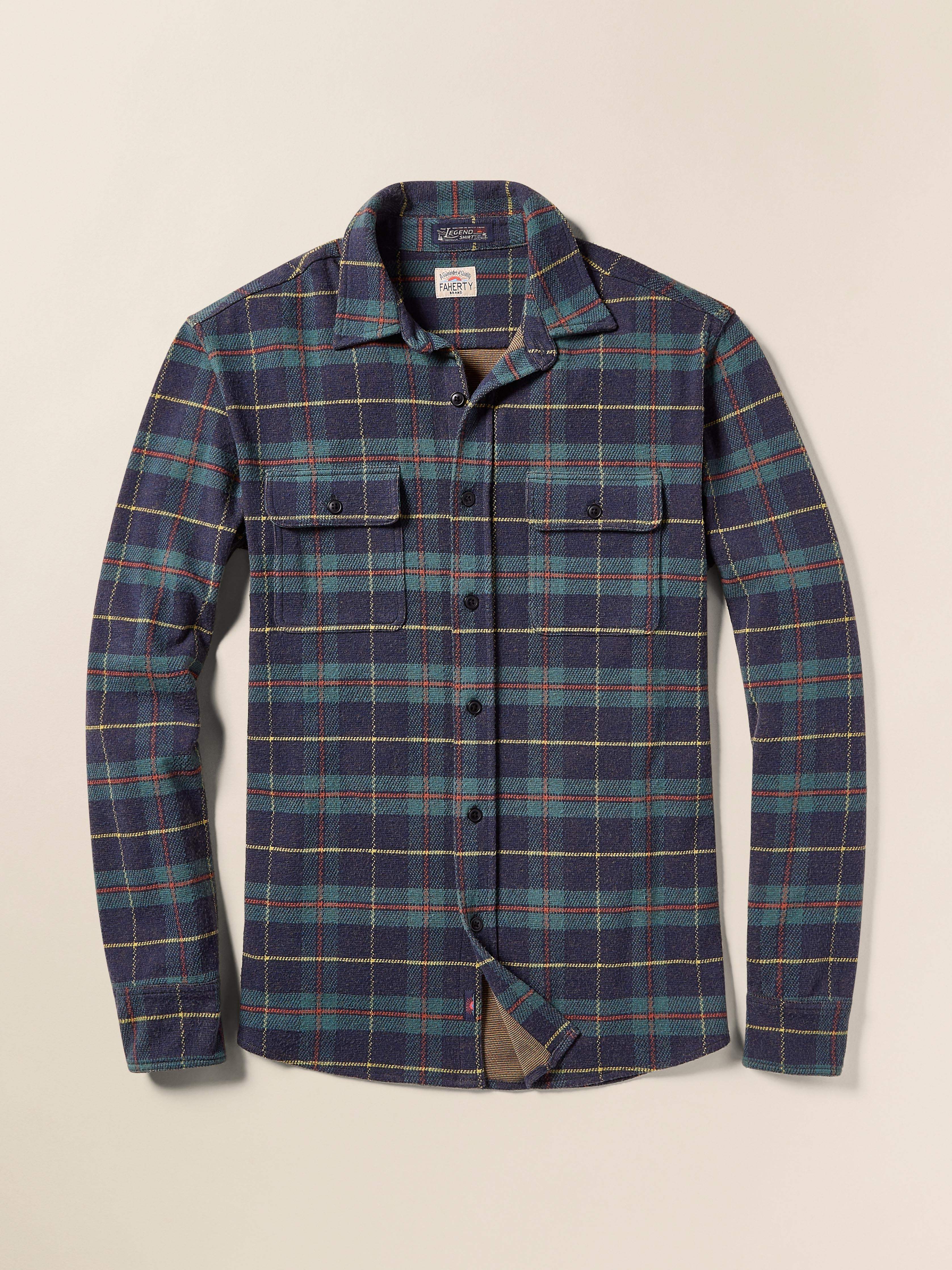 Legend™ Sweater Shirt - Mossy Elm Plaid