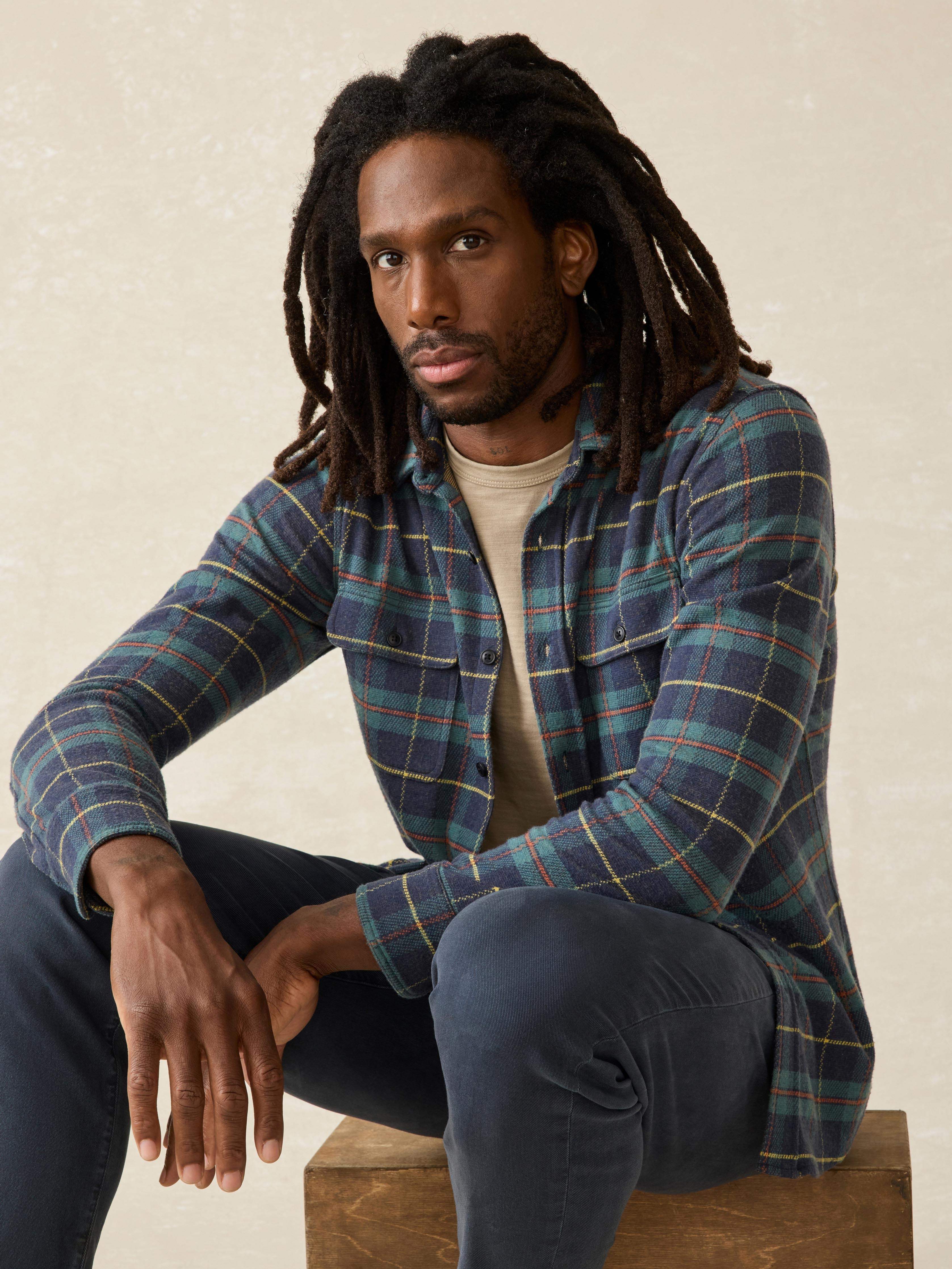 Legend™ Sweater Shirt - Mossy Elm Plaid