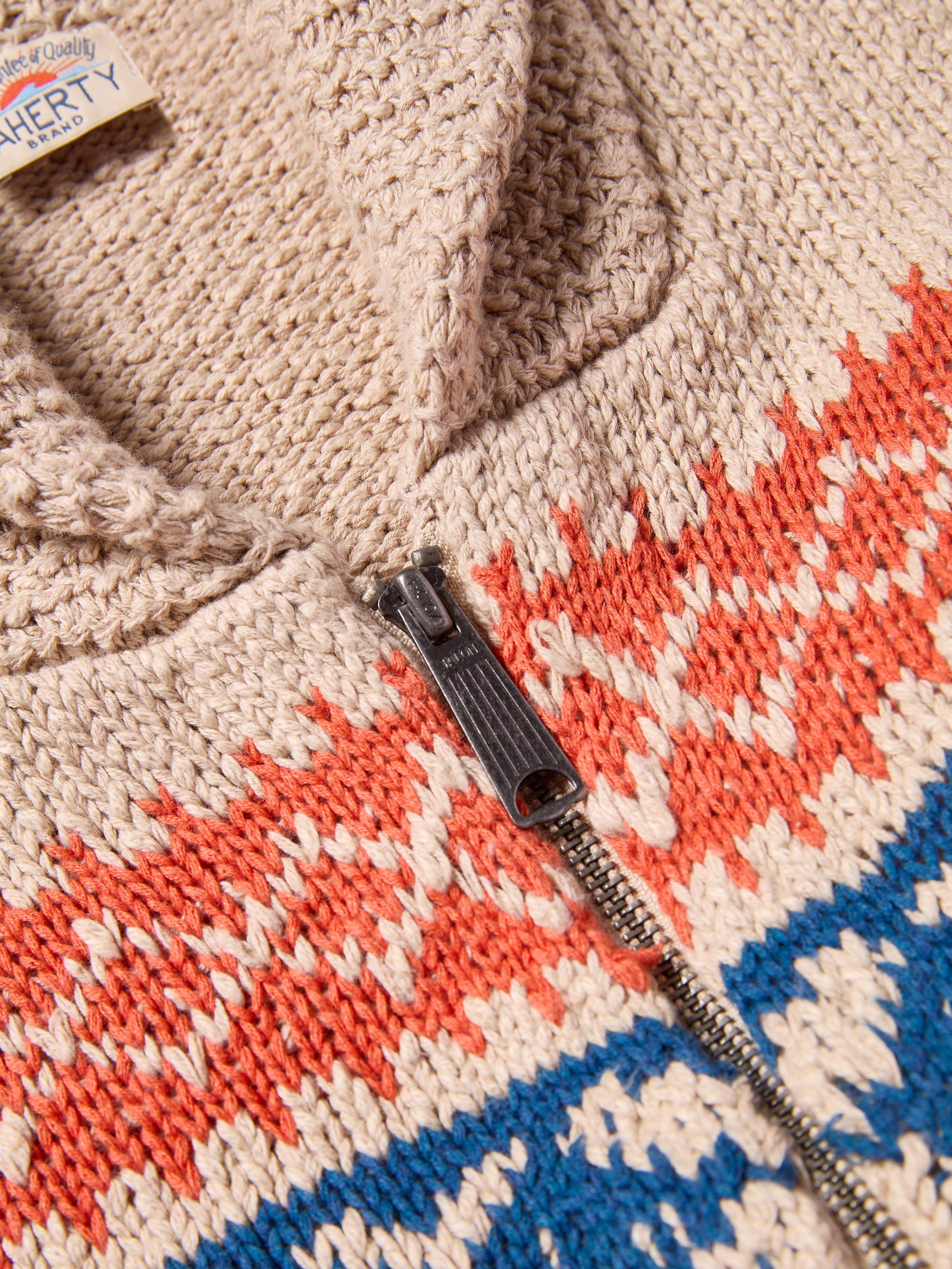 Surf To Snow Zip Cardigan - Pacific Wheat