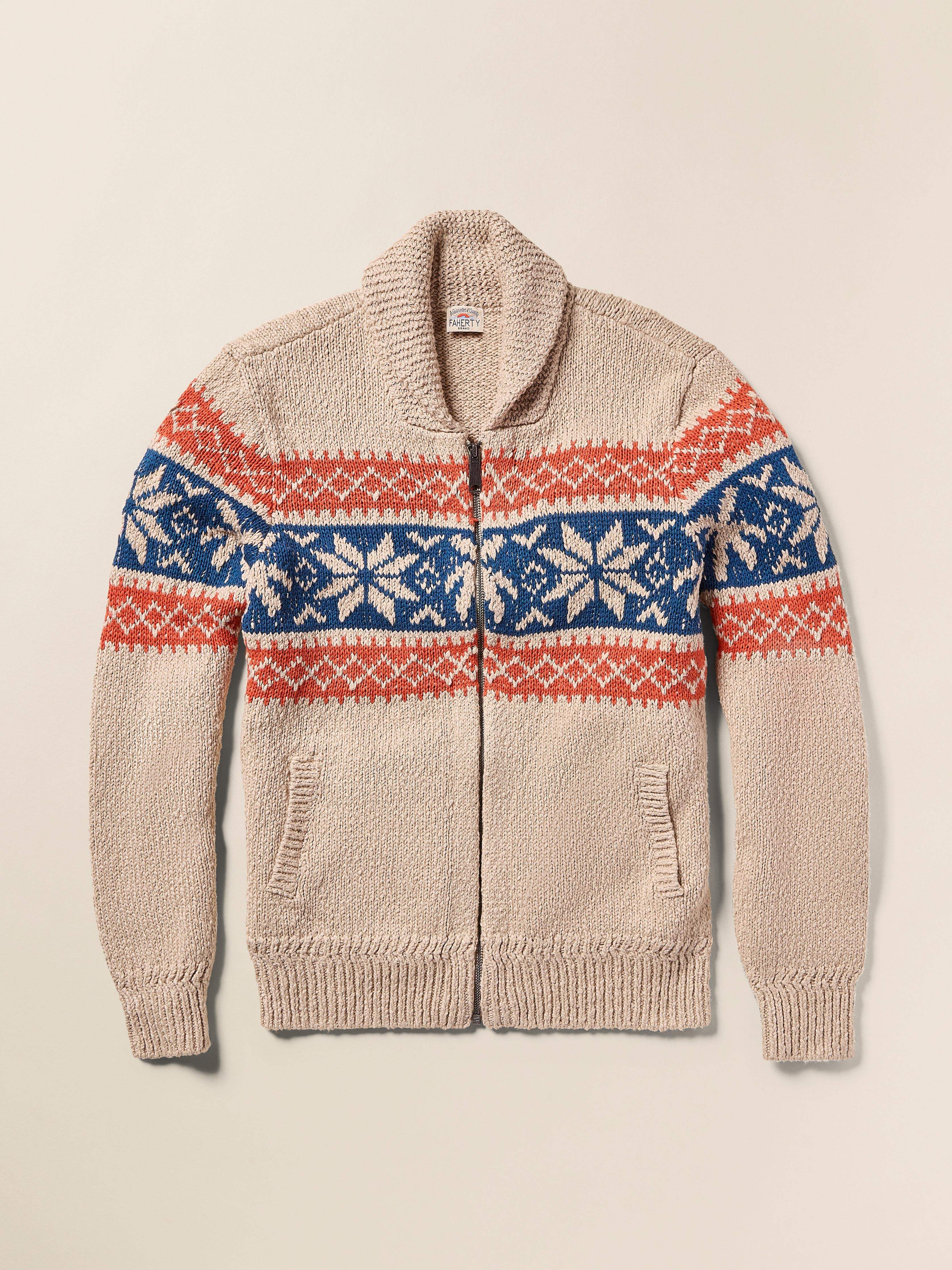 Surf To Snow Zip Cardigan - Pacific Wheat