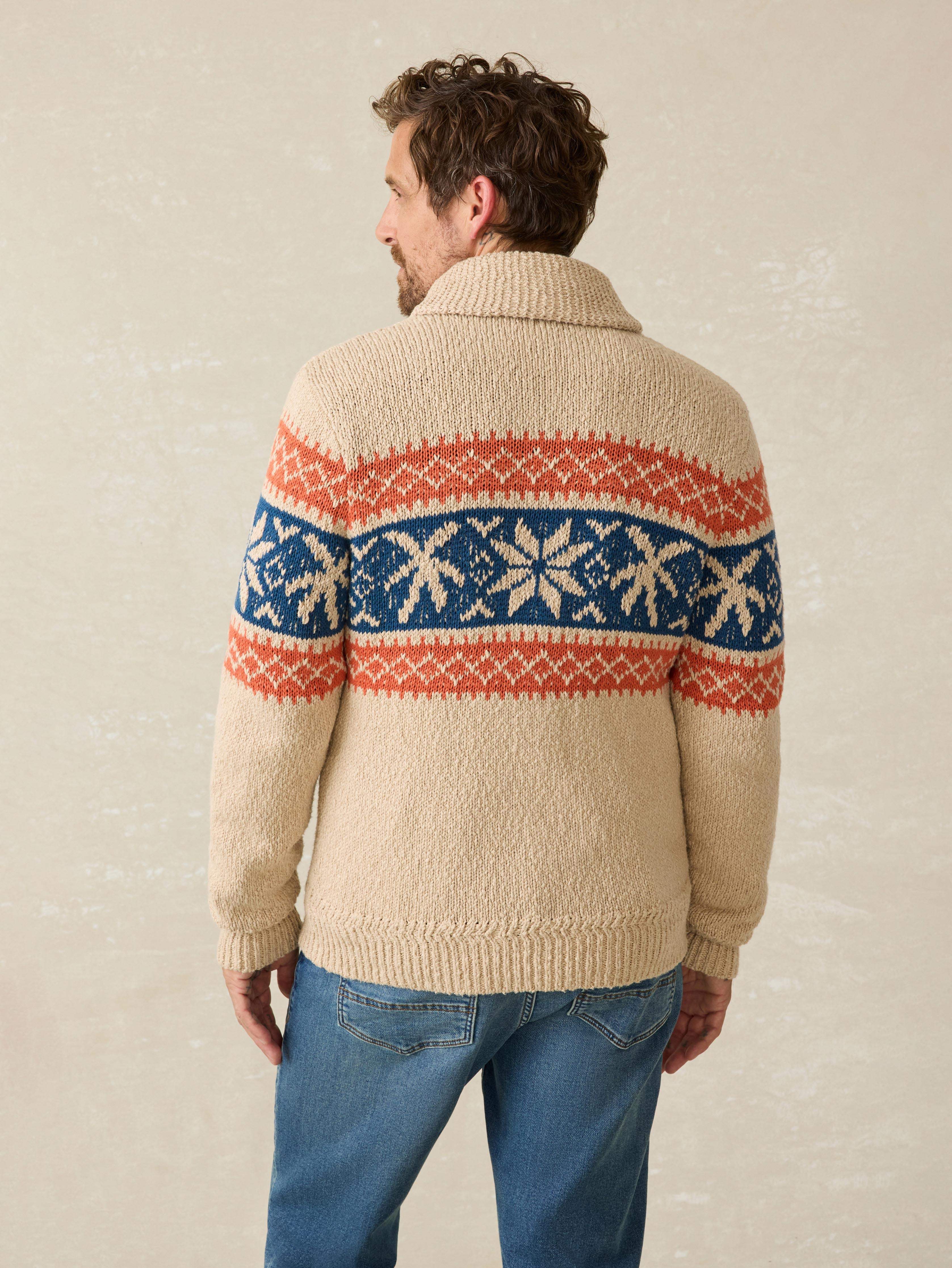 Surf To Snow Zip Cardigan - Pacific Wheat