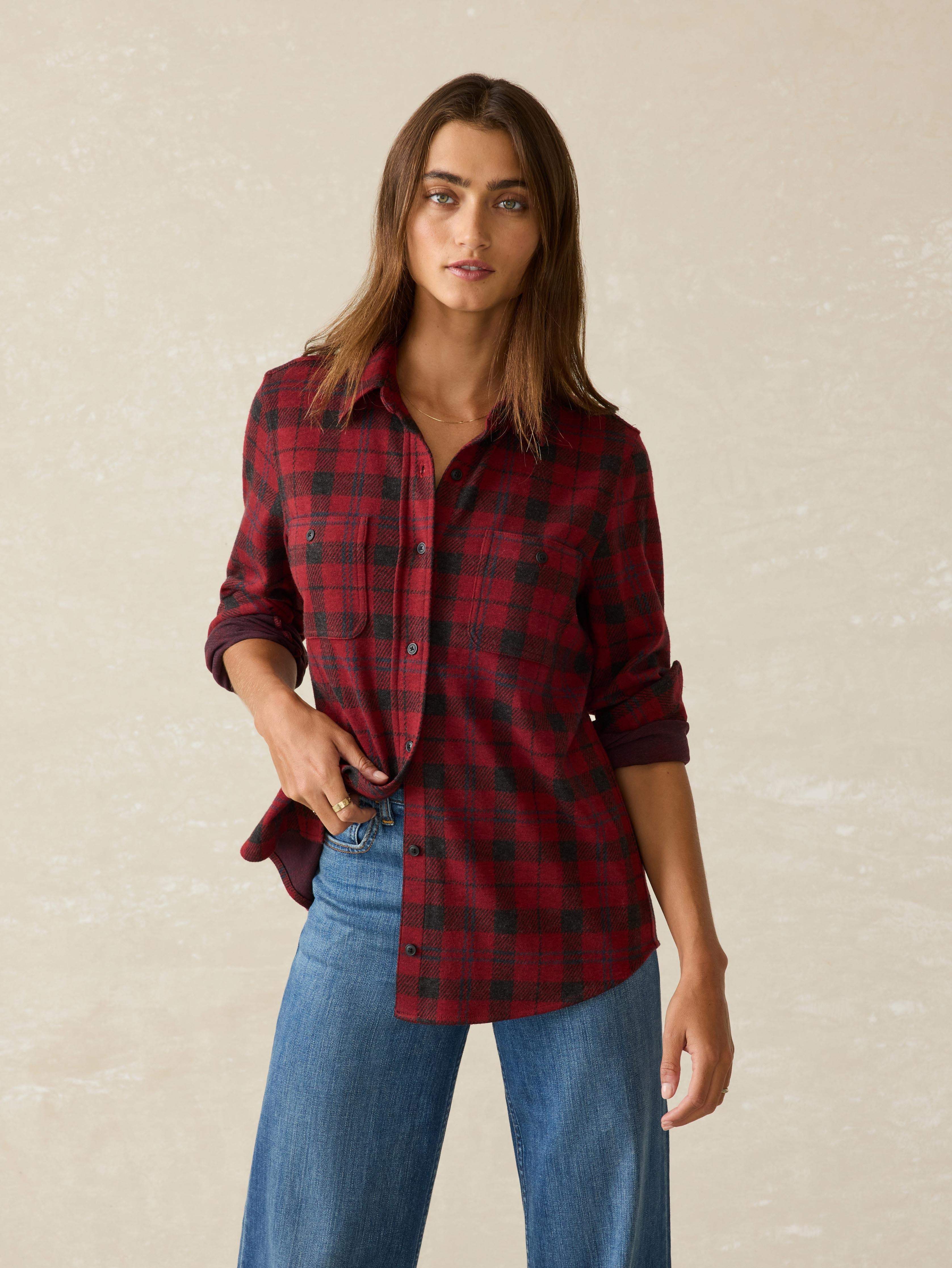 Legend™ Sweater Shirt - Cherry Creek Plaid