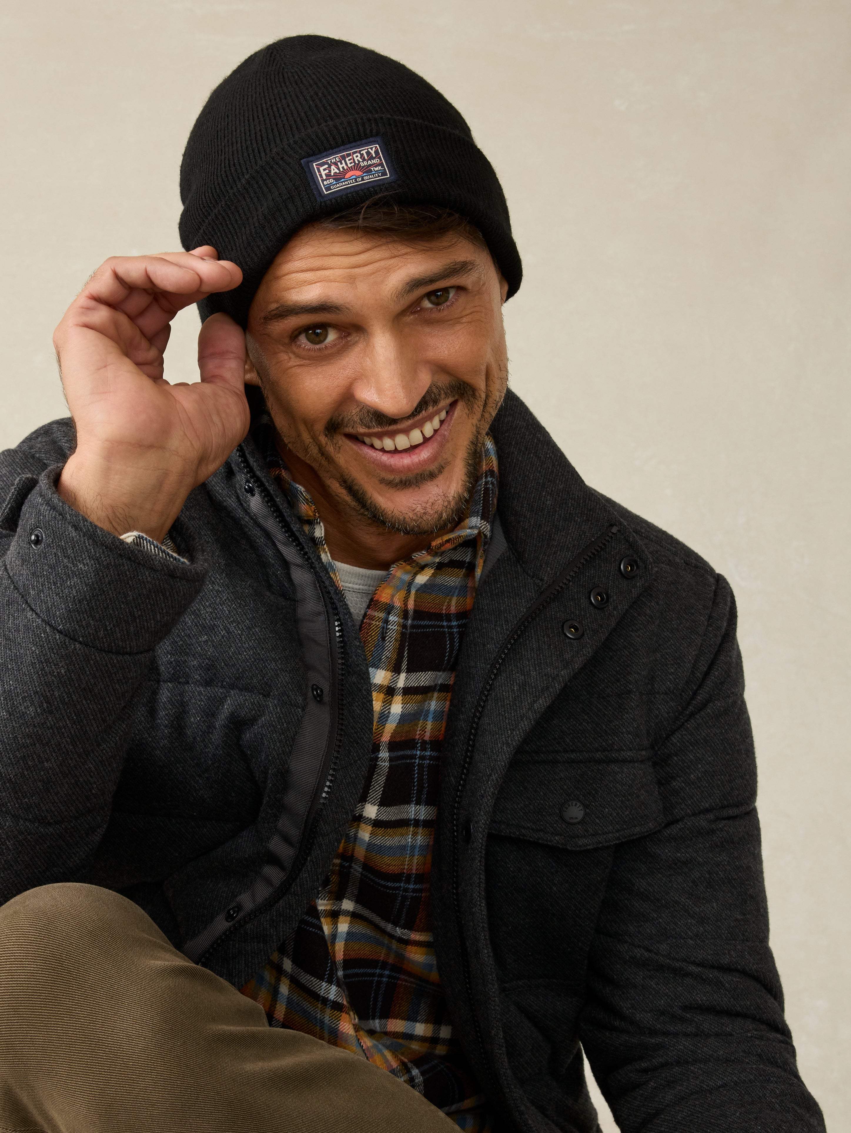 Faherty Logo Beanie - Black
