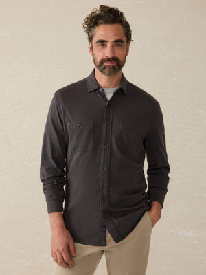 Sunwashed Knit Shirt - Washed Black