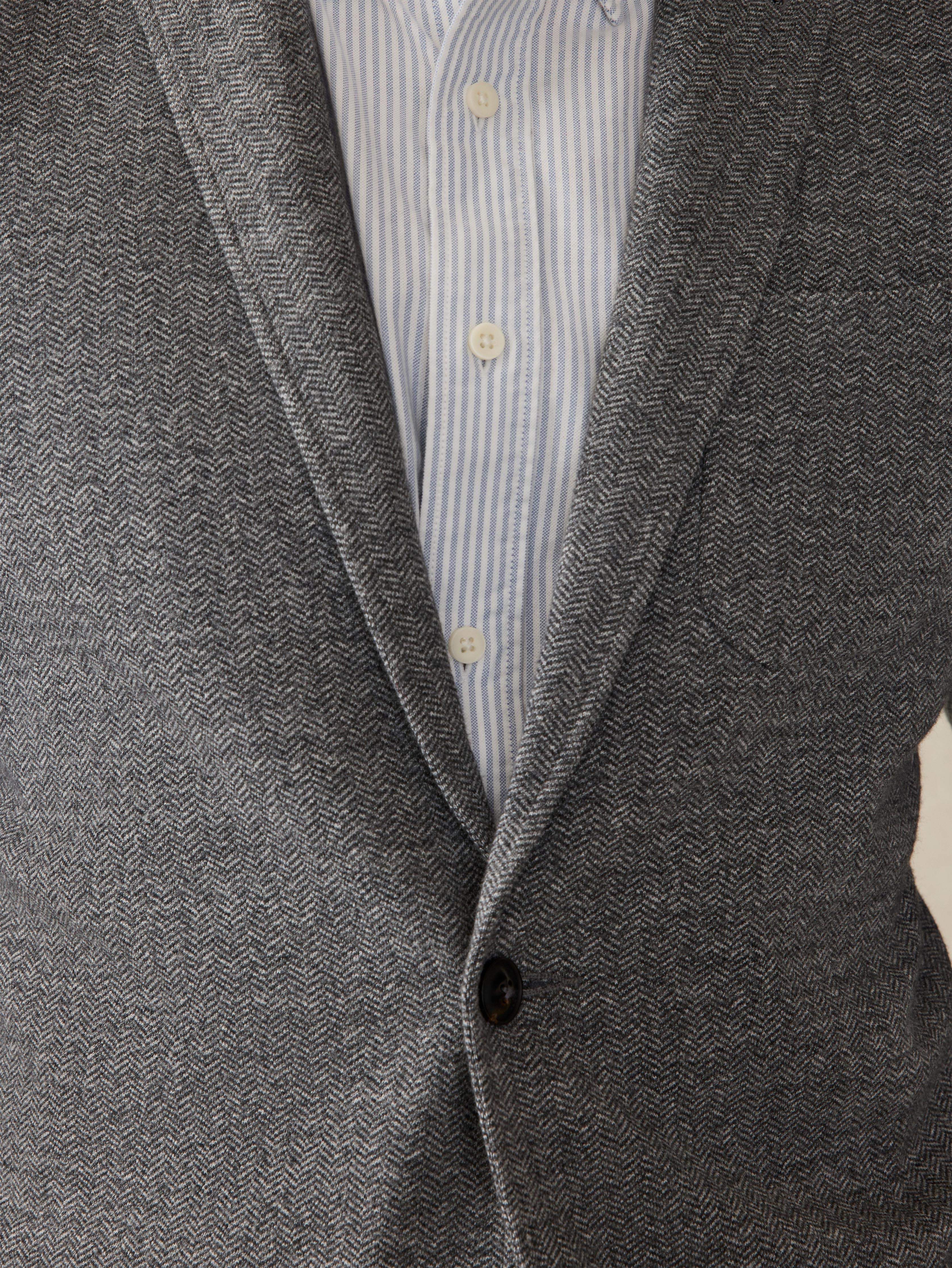 Inlet Knit Tweed Blazer - Steel Rock Herringbone