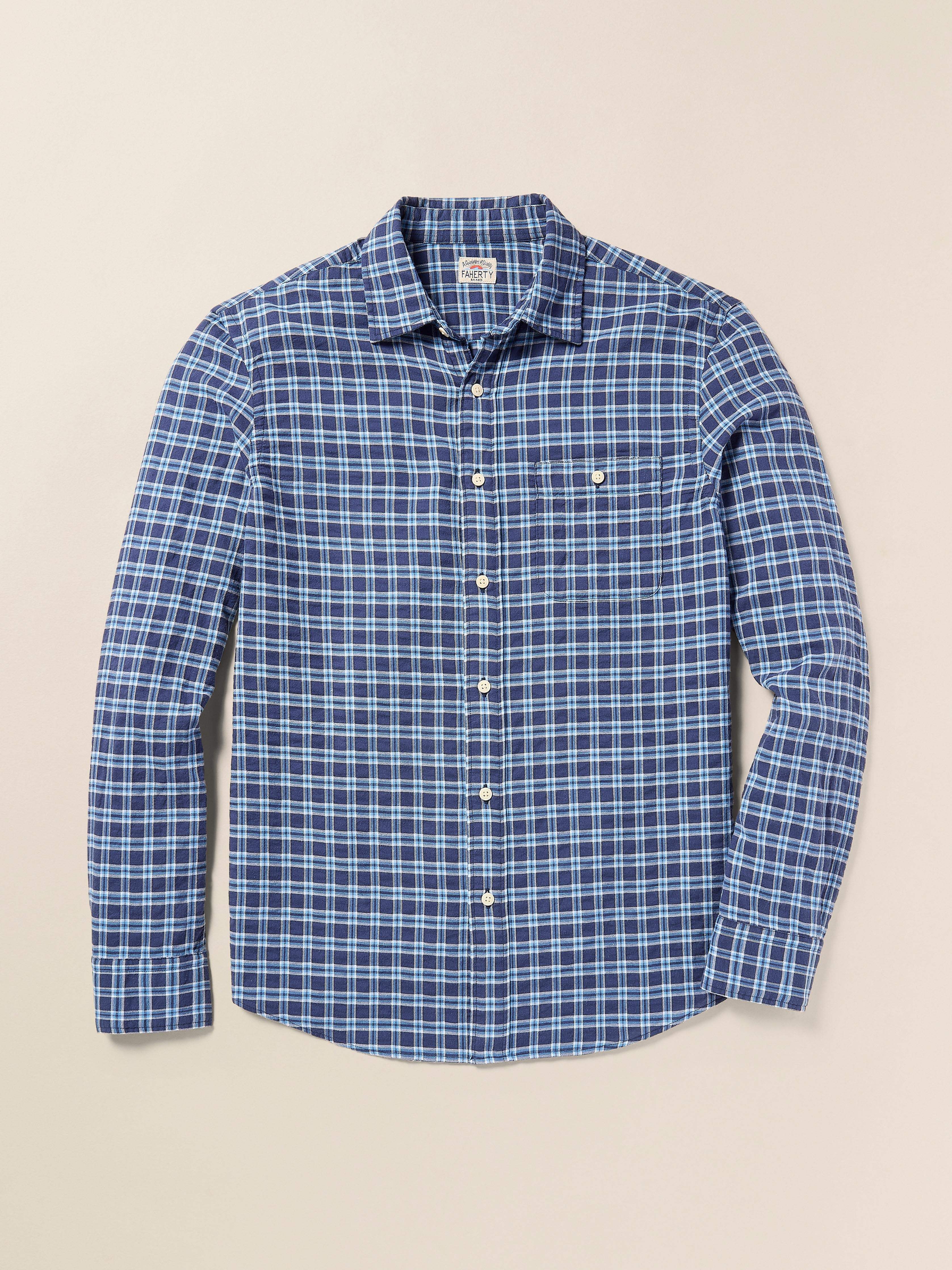 Delray Shirt - Navy Vista Plaid