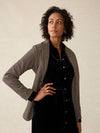 Stretch Silk Velvet Riley Midi Dress - Black