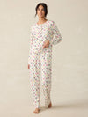 Cloud Henley Pajama Pant Set - Sun Valley Palms