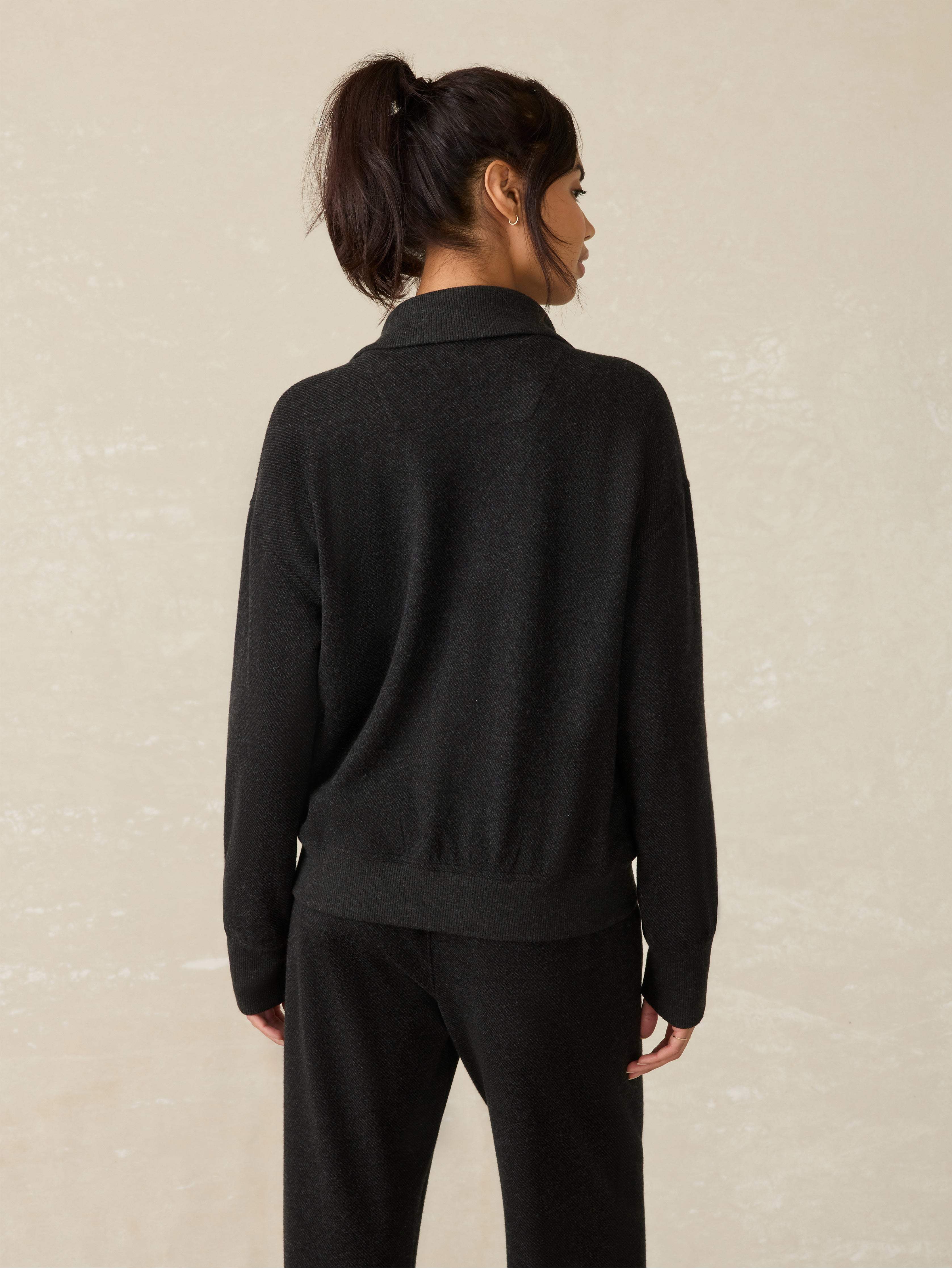 Legend™ Lounge Full Zip - Heathered Black Twill