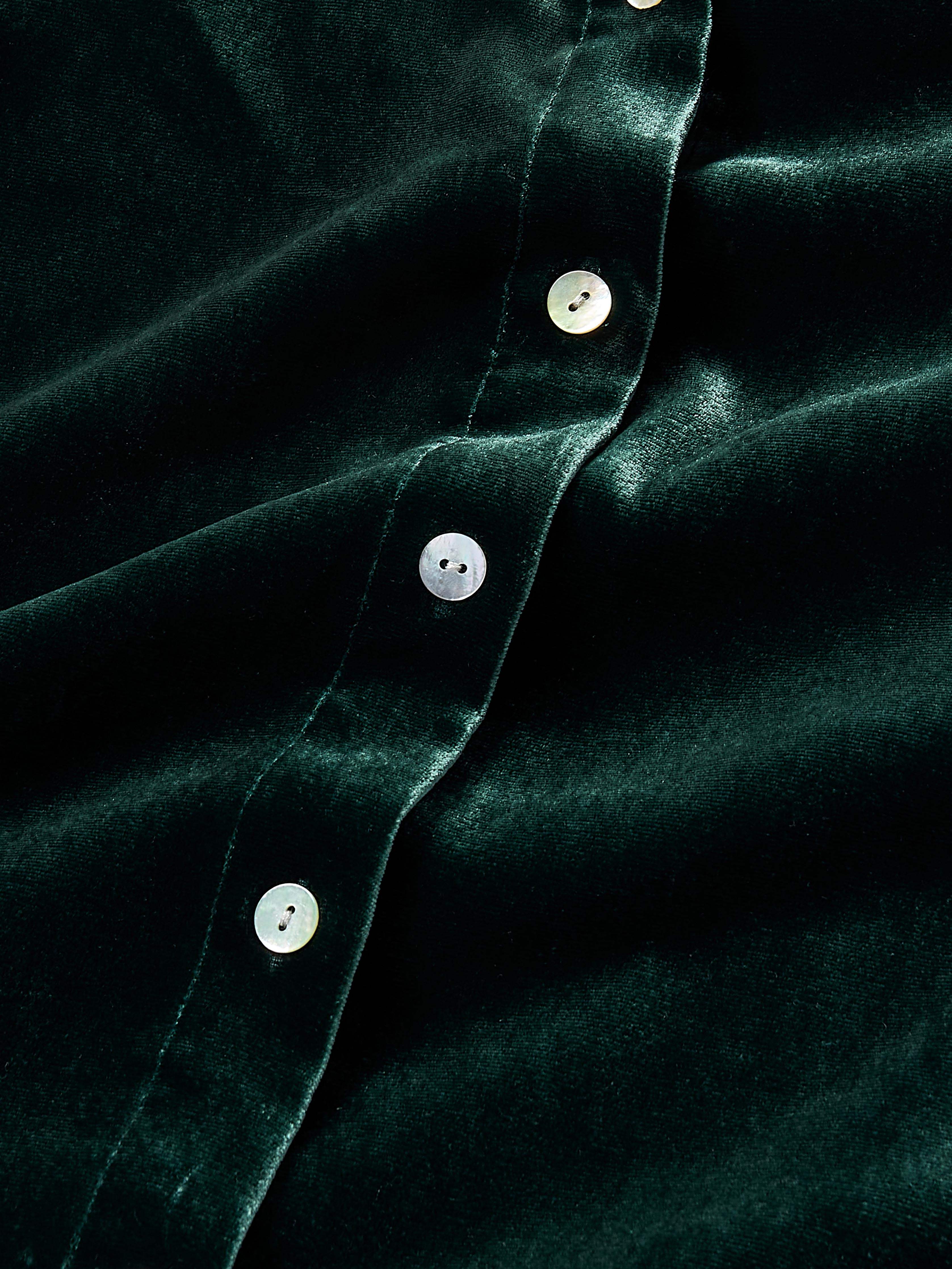 Stretch Silk Velvet Genevieve Shirt