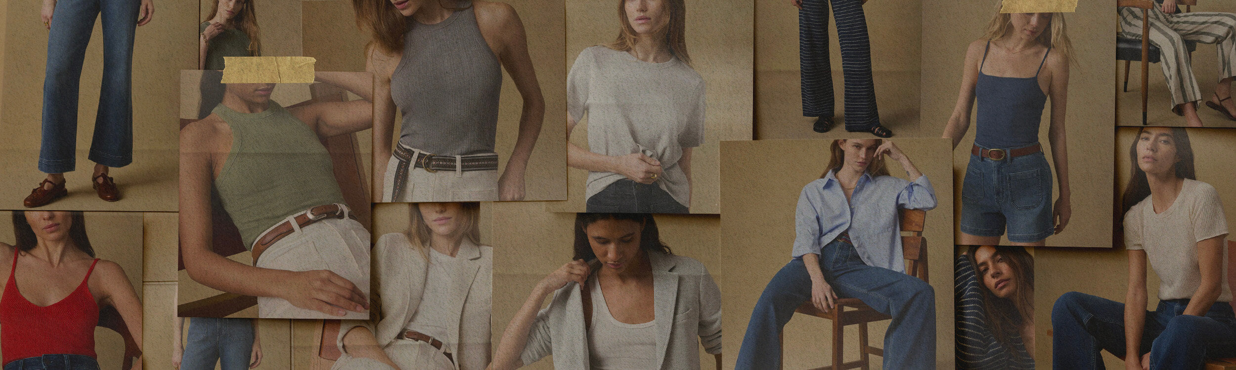 Mood board of women's spring styles