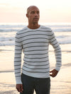 Sunwashed Crewneck Sweater - White Sage Stripe