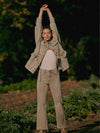 Slim Straight Sunwashed Denim - Olive Haze Wash