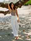 Sun Strider Linen Pant - White