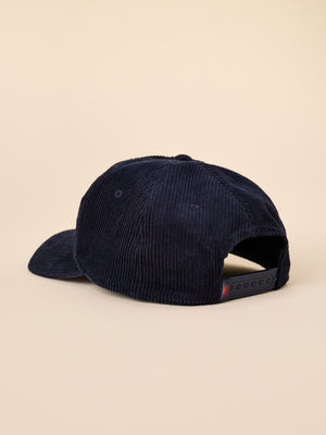 New York Pinch Front Cord Hat - Navy