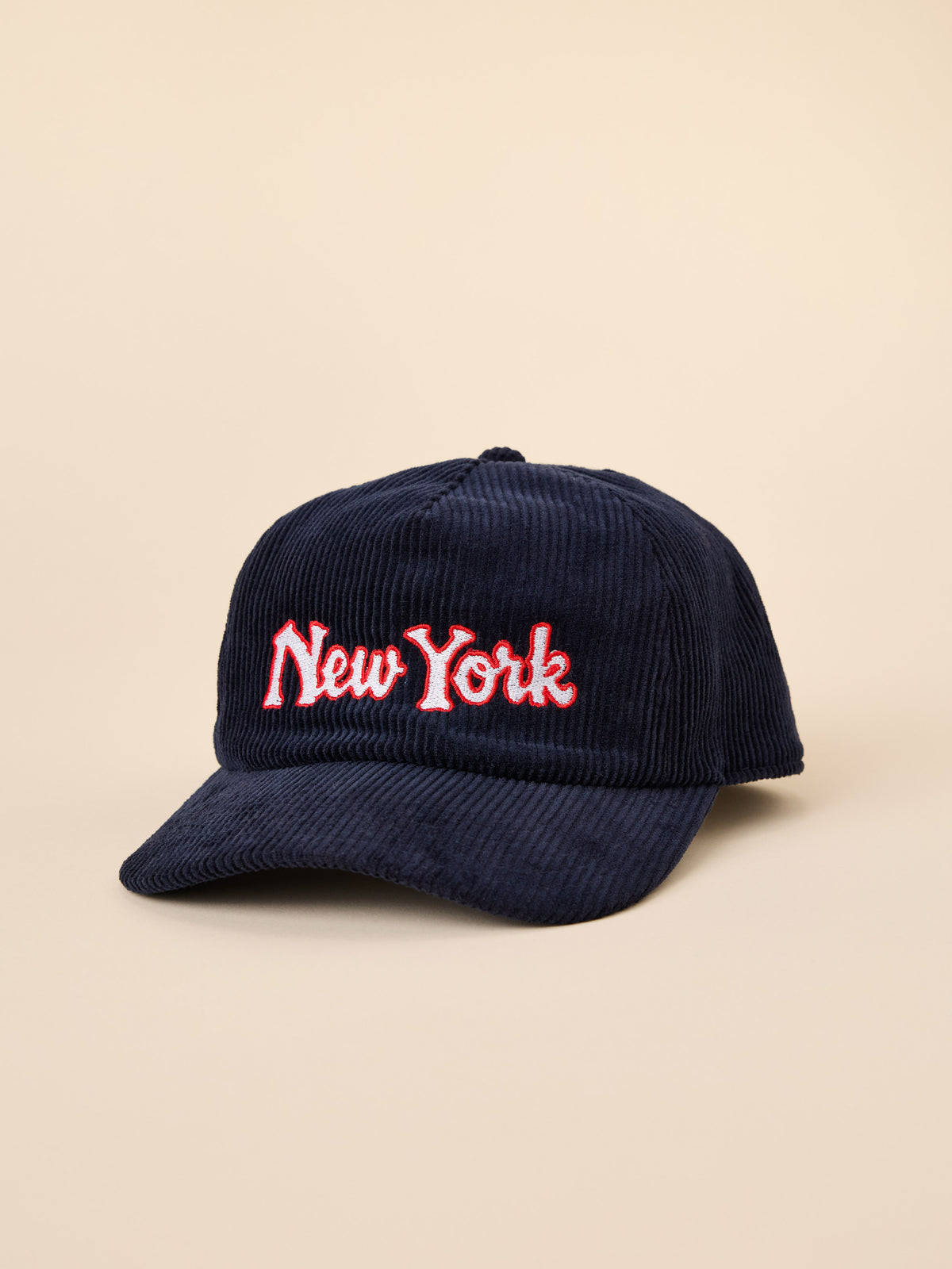 New York Pinch Front Cord Hat - Navy, image 3 of 3