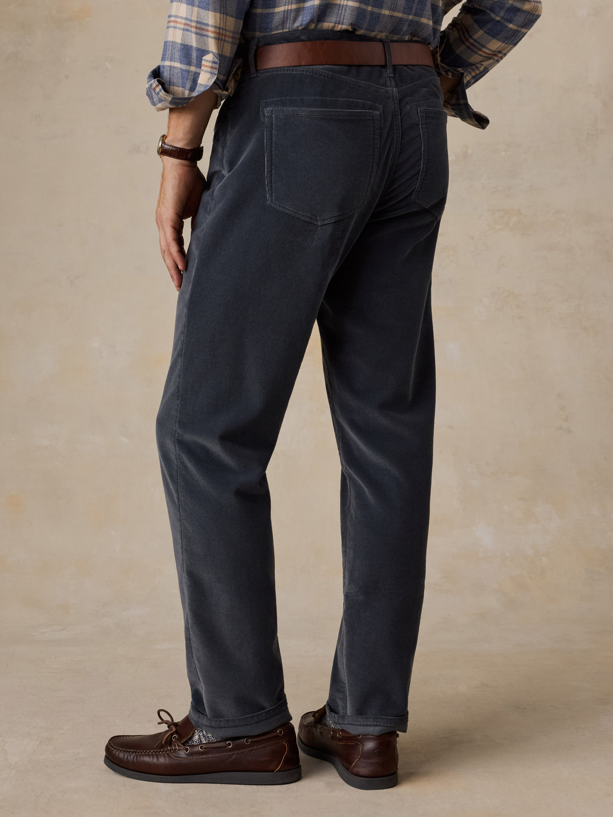 Stretch Terry Corduroy 5-Pocket Pant - Steel River, image 3 of 5