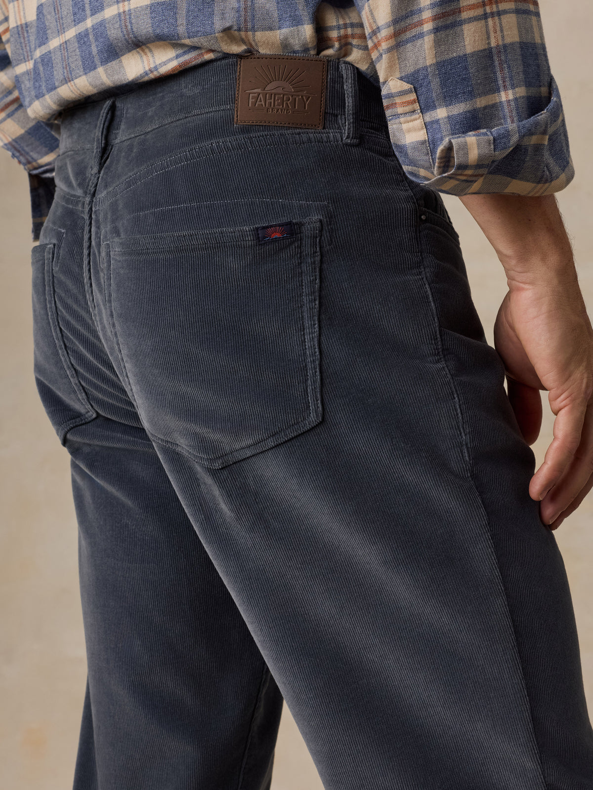 Stretch Terry Corduroy 5-Pocket Pant - Steel River, image 5 of 5