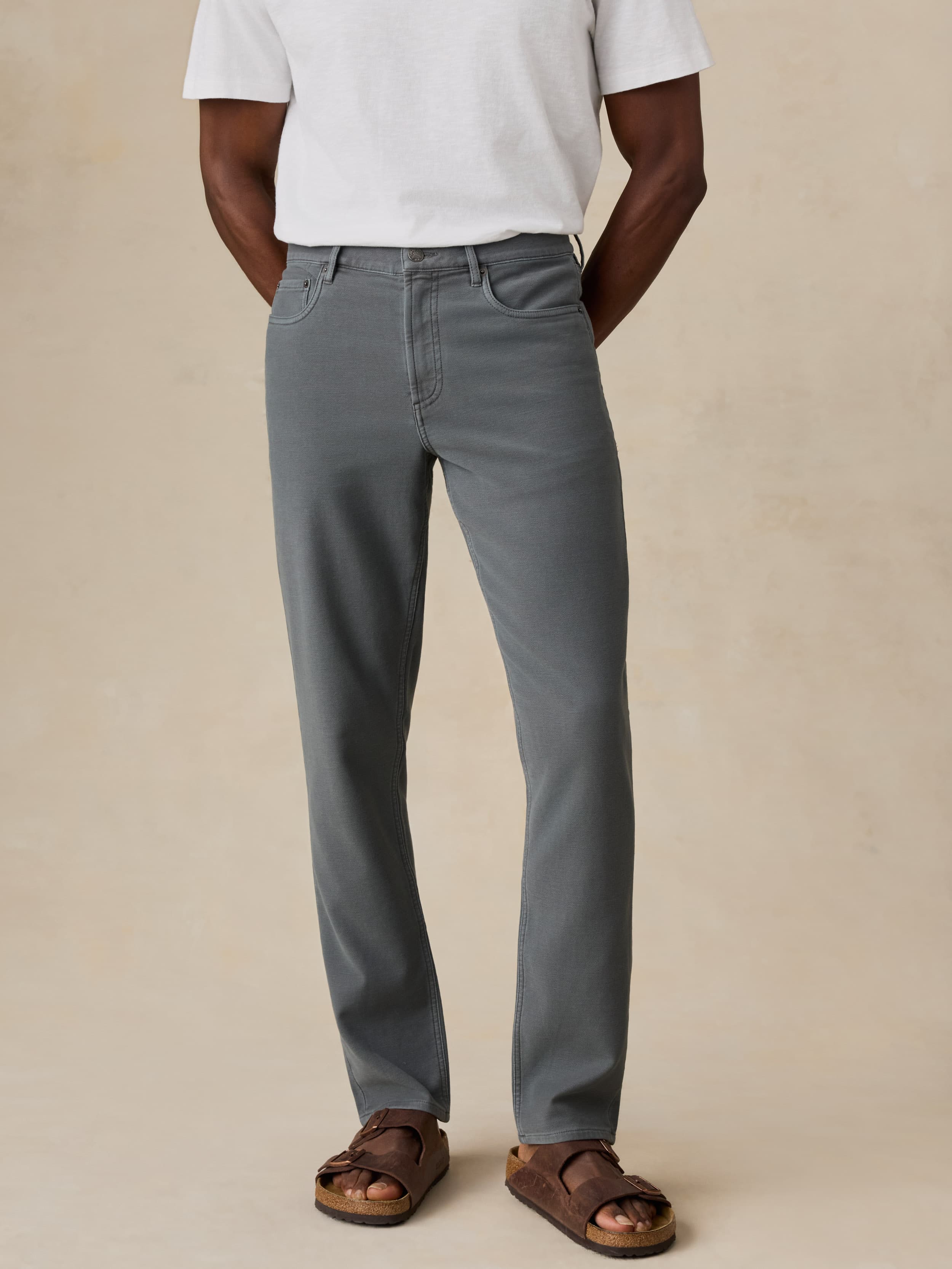  | Stretch Terry 5-Pocket Pant - Slate | Faherty Brand