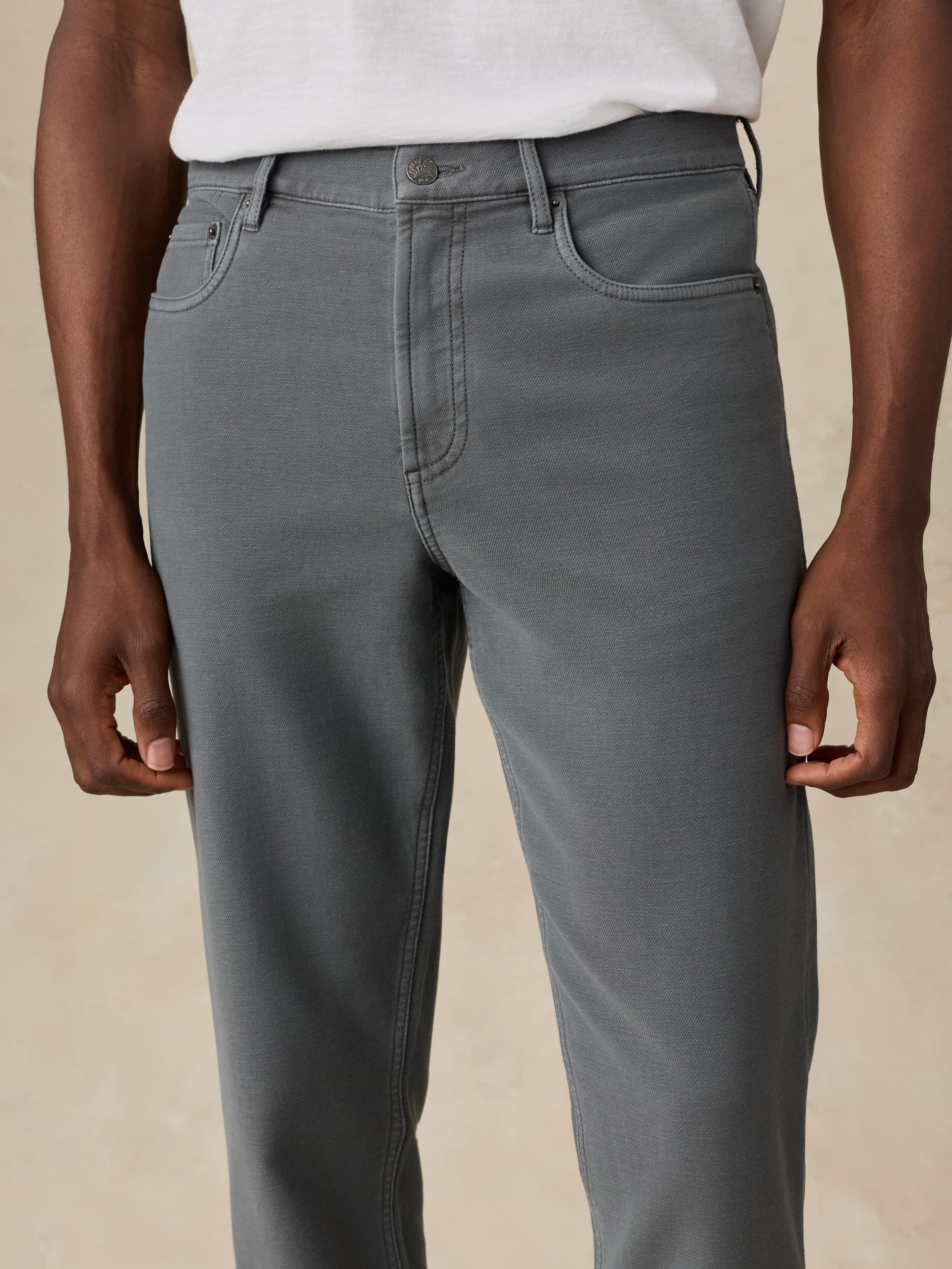  | Stretch Terry 5-Pocket Pant - Slate | Faherty Brand