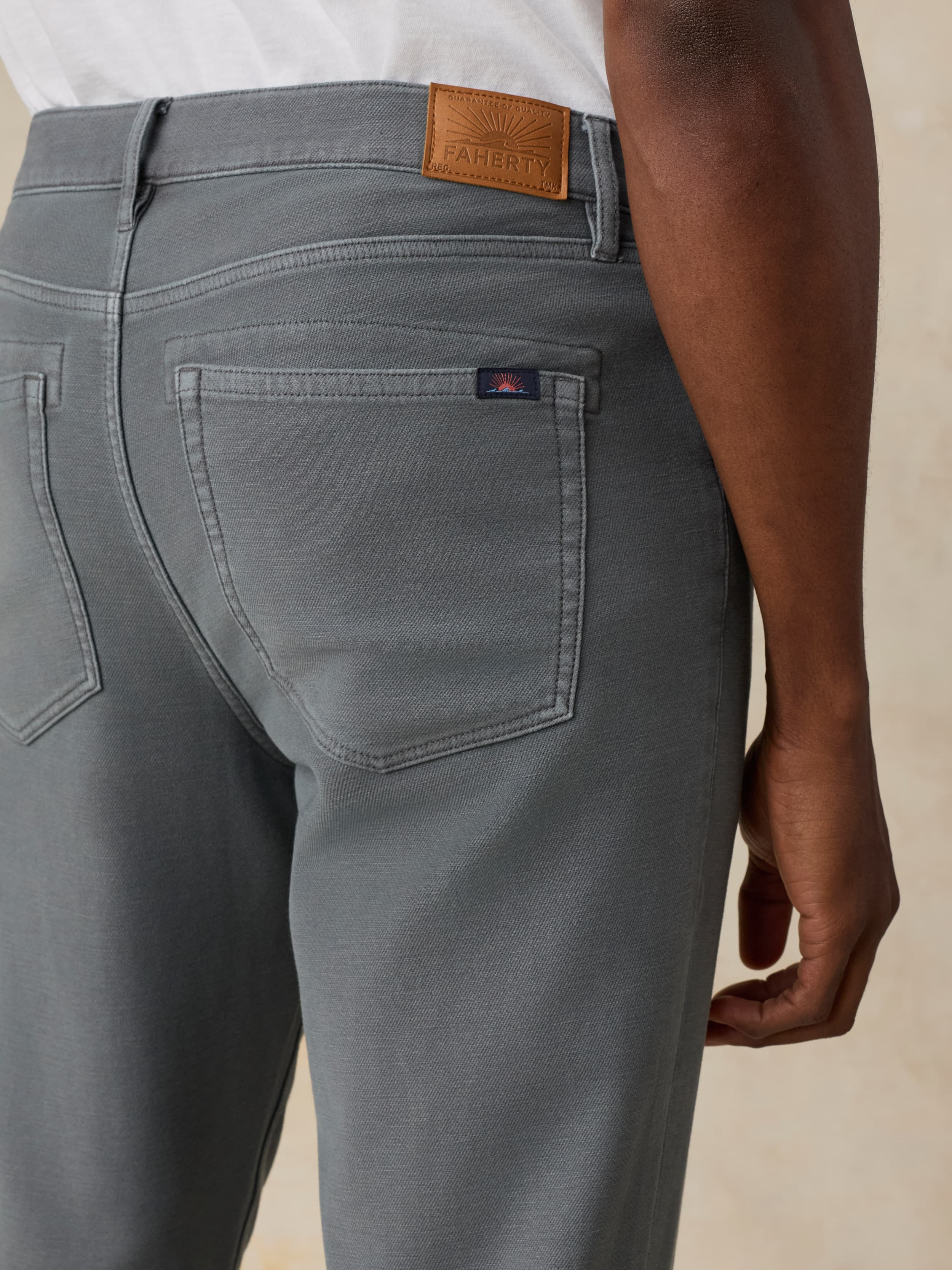  | Stretch Terry 5-Pocket Pant - Slate | Faherty Brand
