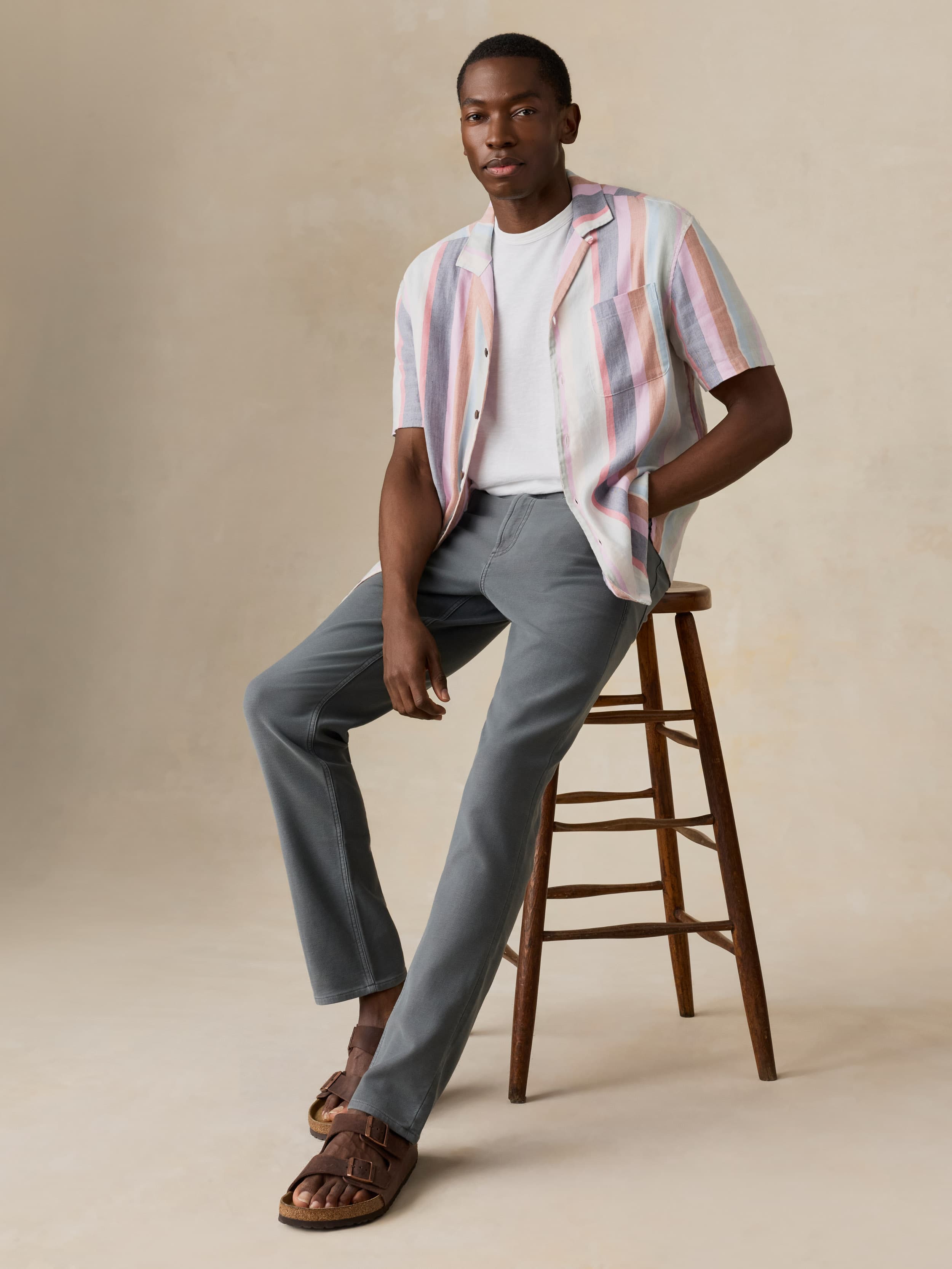  | Stretch Terry 5-Pocket Pant - Slate | Faherty Brand