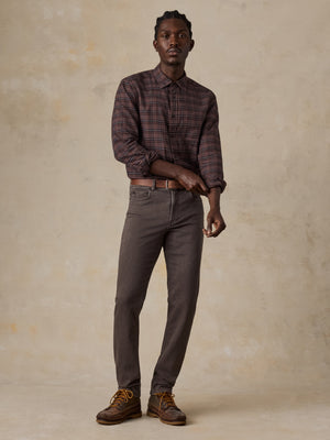 Stretch Terry 5-Pocket Pant - Coast Brown