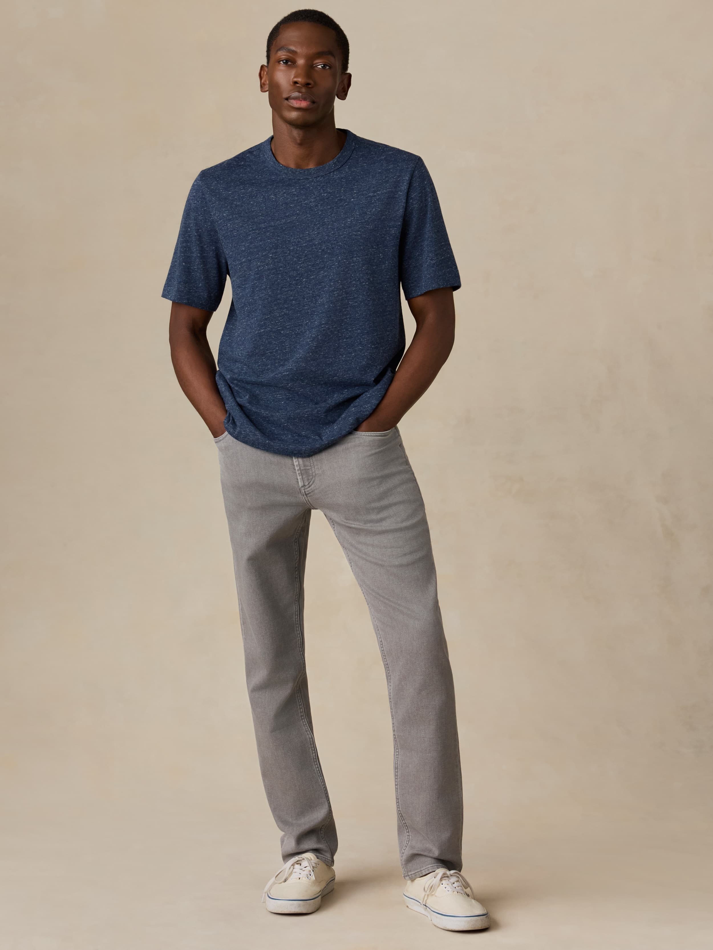  | Stretch Terry 5-Pocket Pant - Steel Grey | Faherty Brand