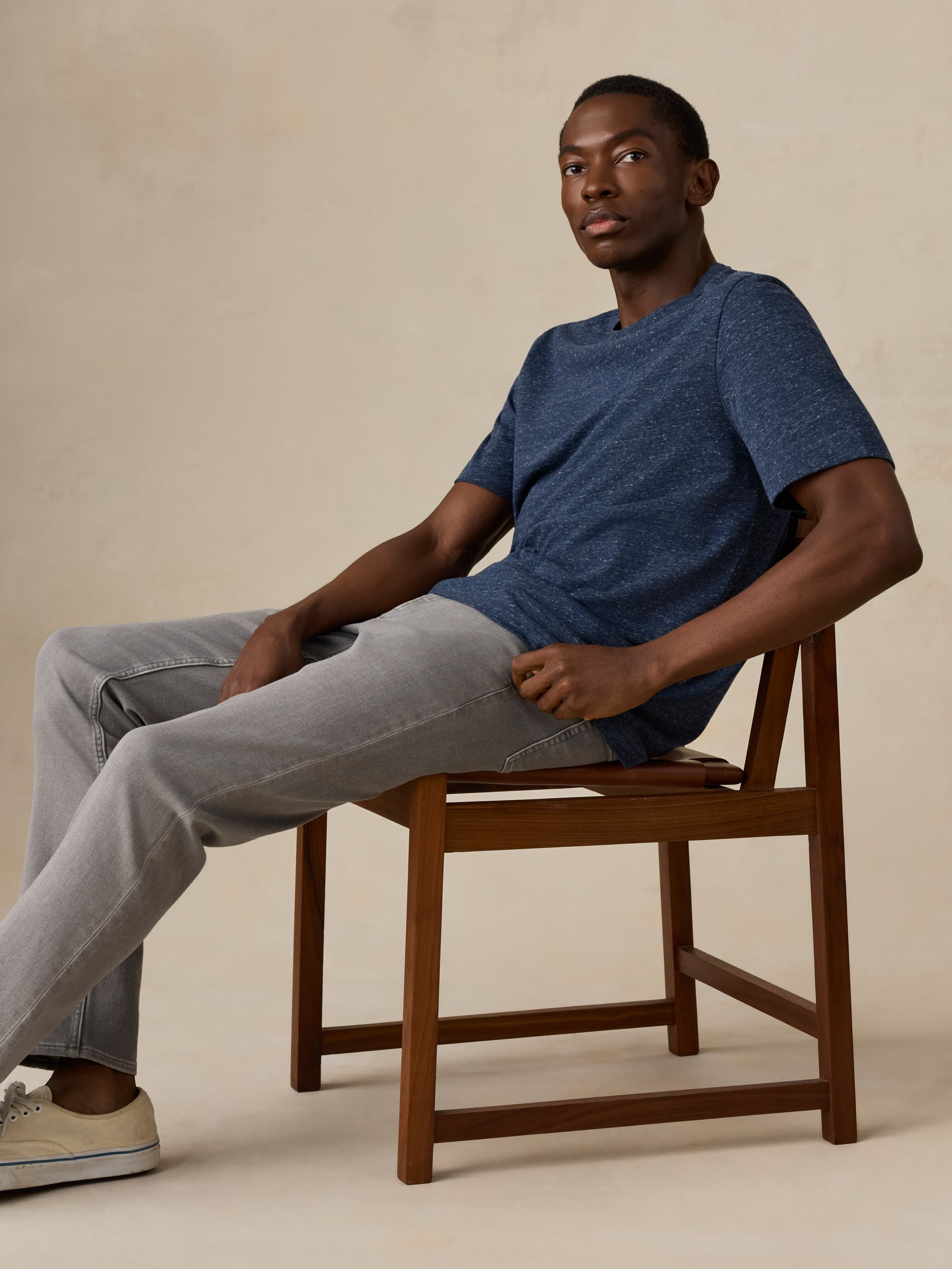  | Stretch Terry 5-Pocket Pant - Steel Grey | Faherty Brand