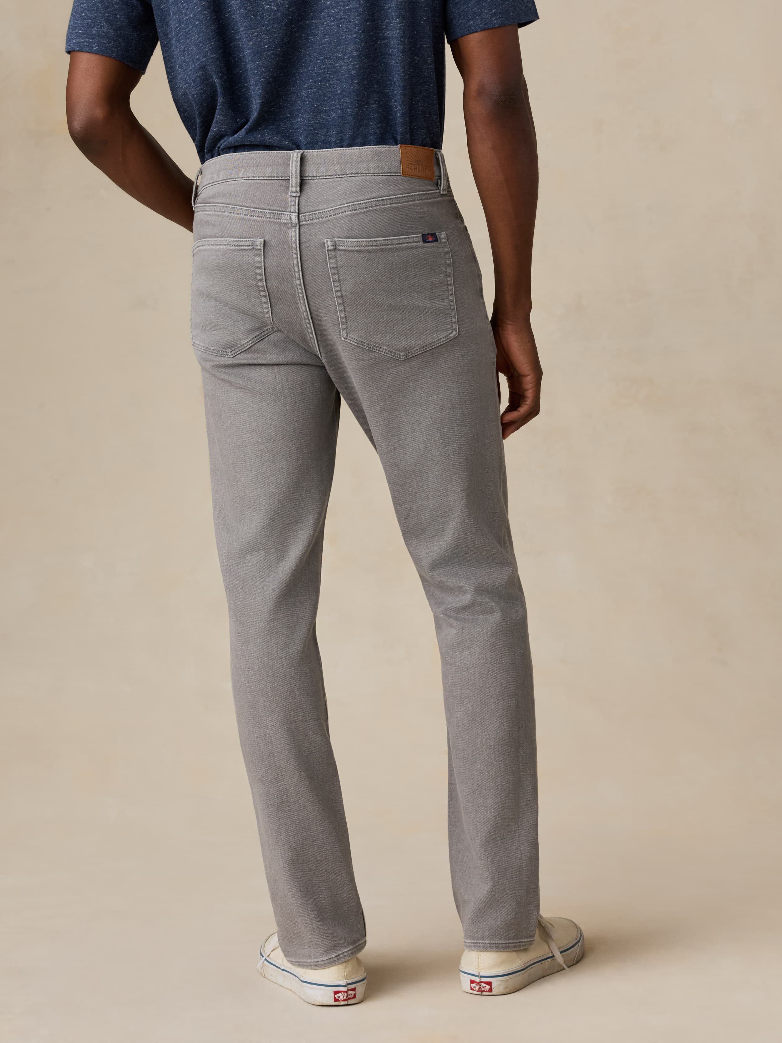  | Stretch Terry 5-Pocket Pant - Steel Grey | Faherty Brand