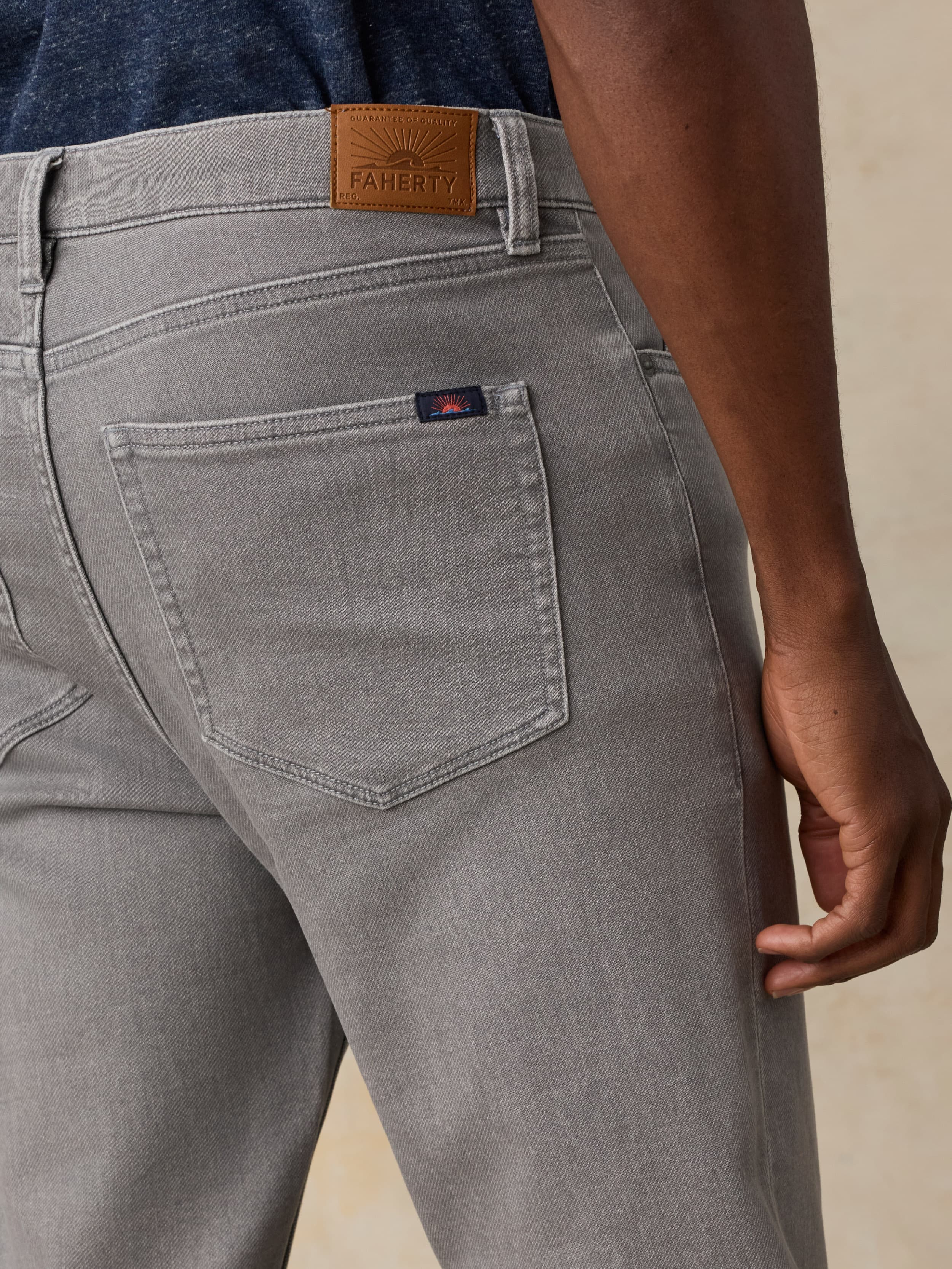  | Stretch Terry 5-Pocket Pant - Steel Grey | Faherty Brand